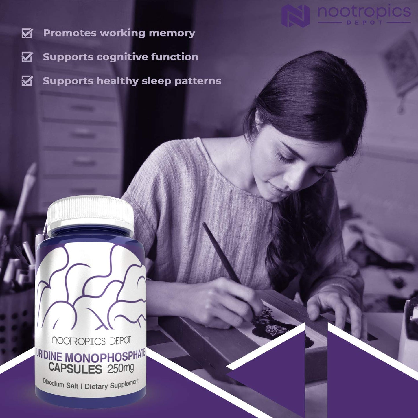 Nootropics Depot Uridine Monophosphate Powder 2.1164 oz