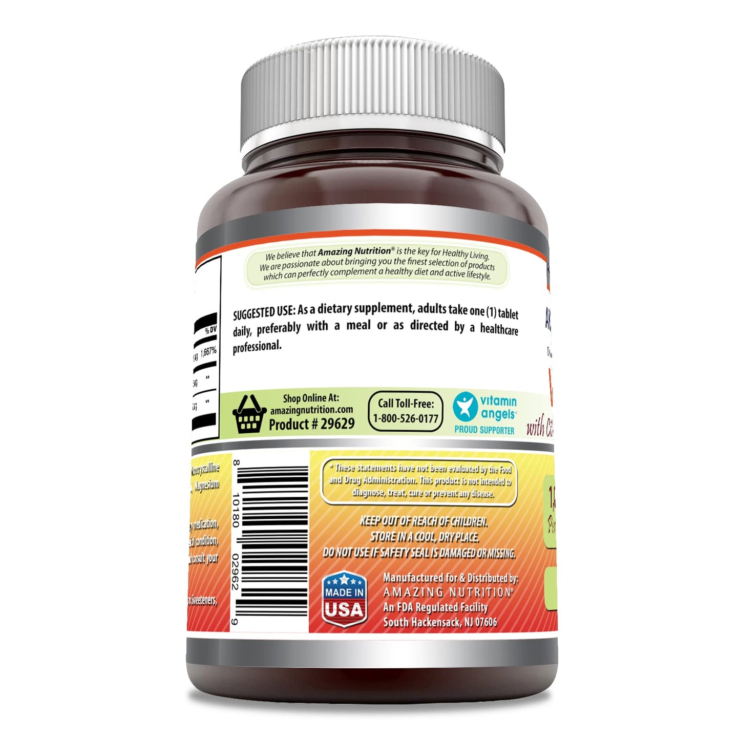 Amazing Nutrition Vitamin C with Rose HIPS and Citrus Bioflavonoids 240 Tablets