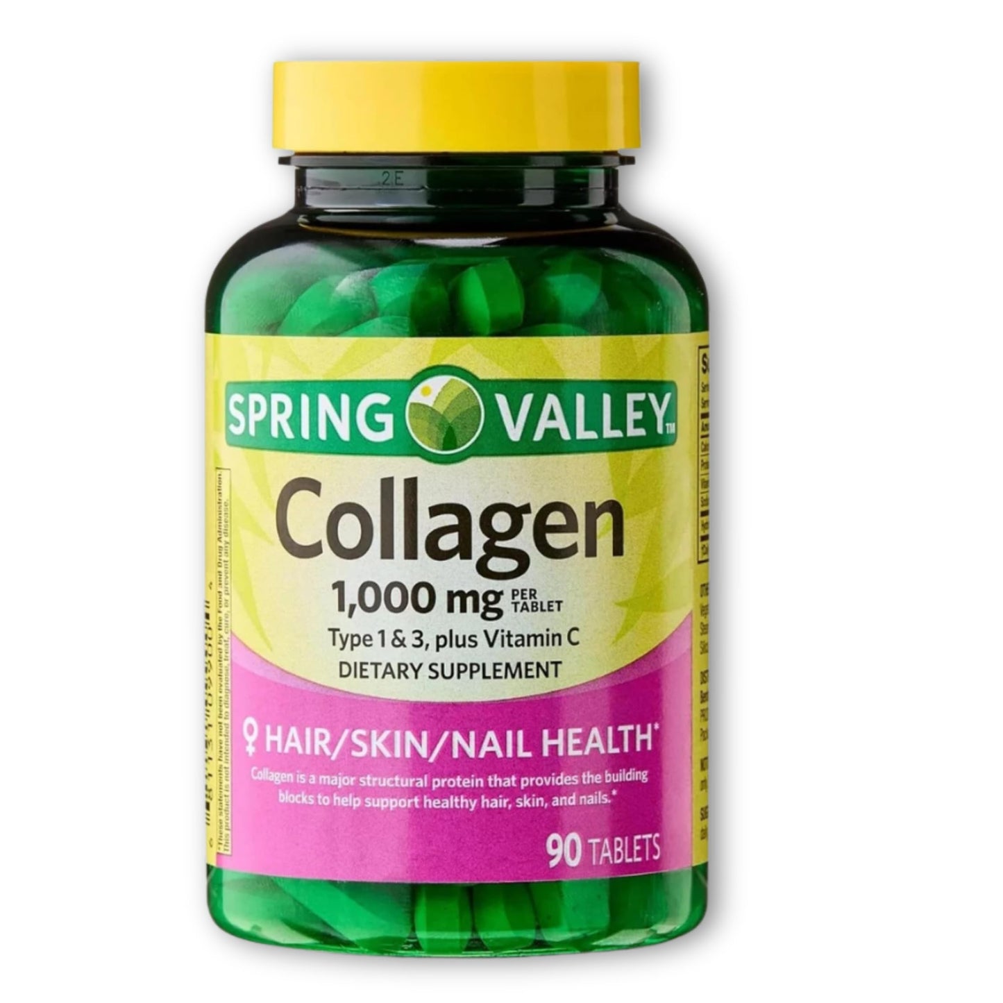 Fusion Shop Store Collagen Plus Vitamin C Tablets 1000mg Hair Skin and Nails, 90 Tablets