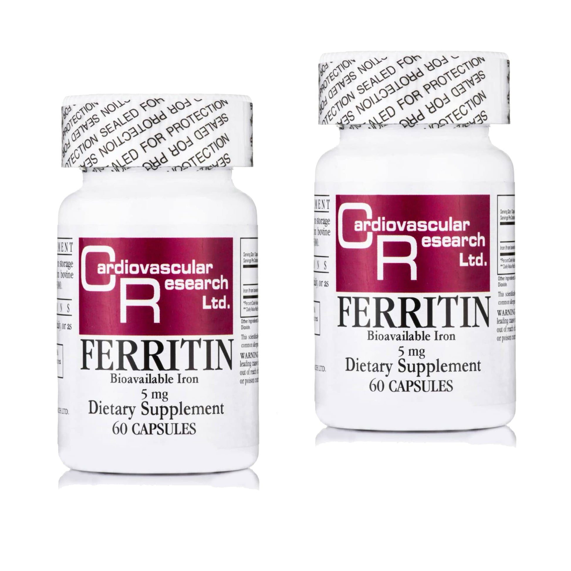 Cardiovascular Research Ferritin Iron Supplement 5 mg Capsule, 120 Capsules