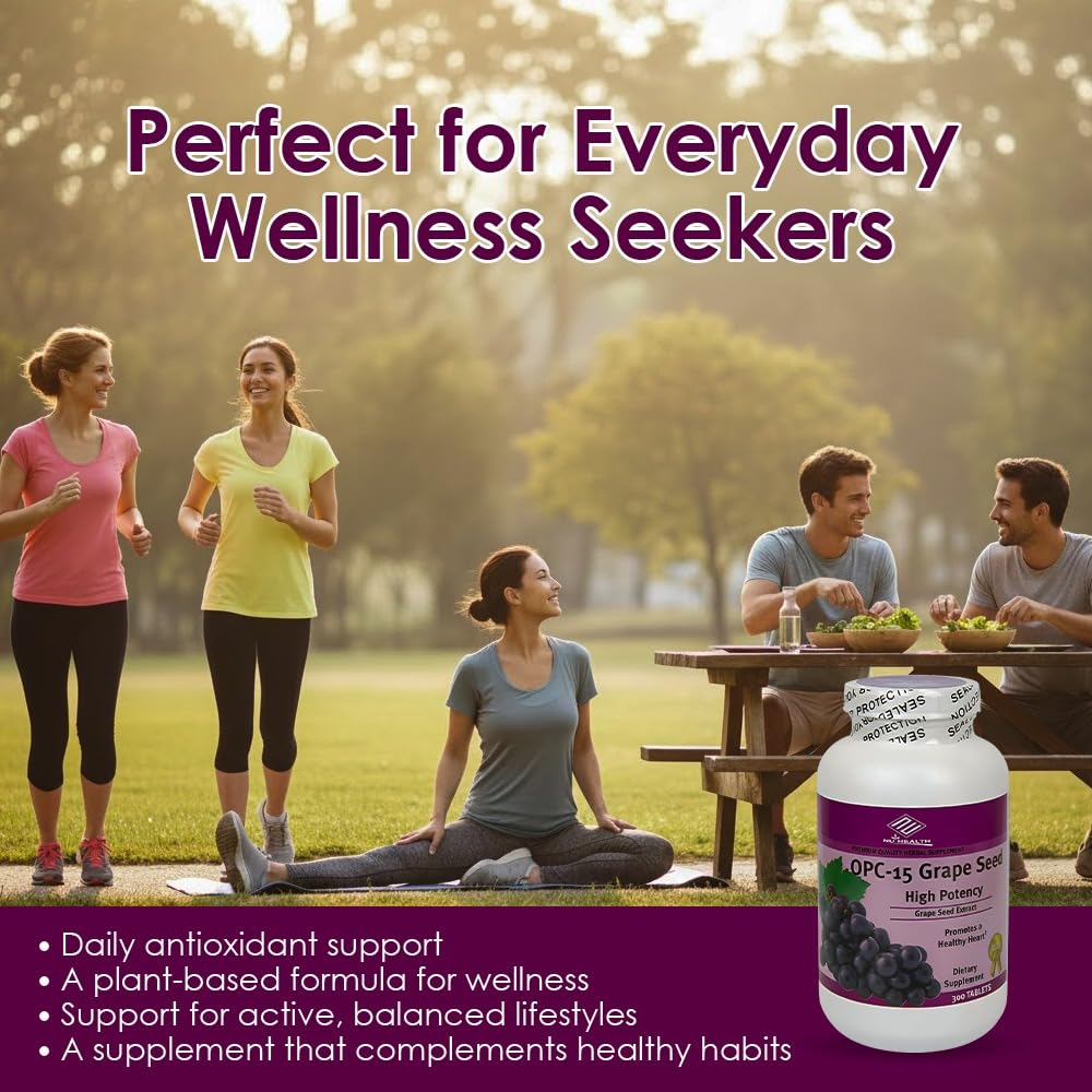 Nu-Health OPC-15 Grape Seed Extract, Vitamin C & Selenium, 300 Tablets