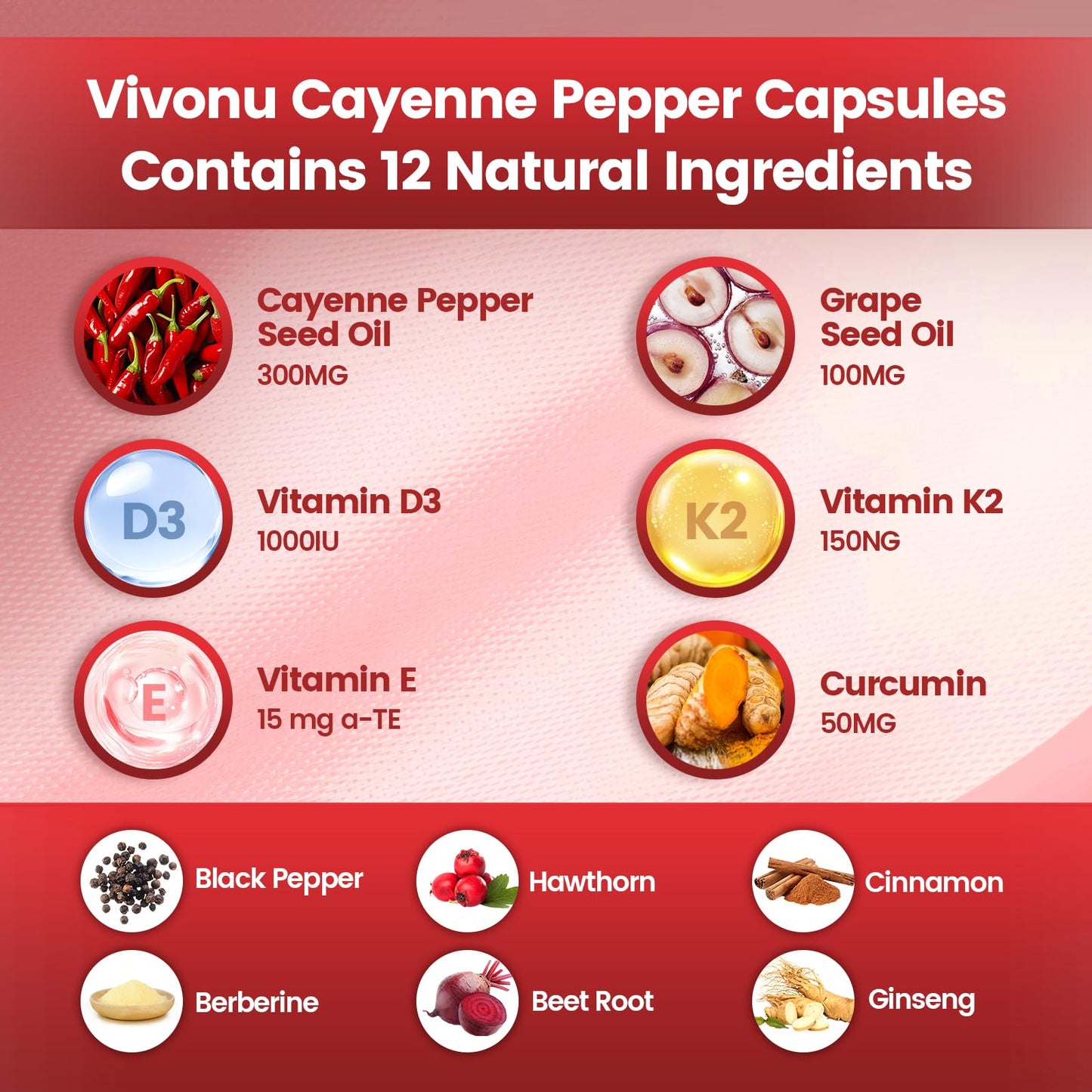 VivoNu Cayenne Pepper Capsule, 240 Count