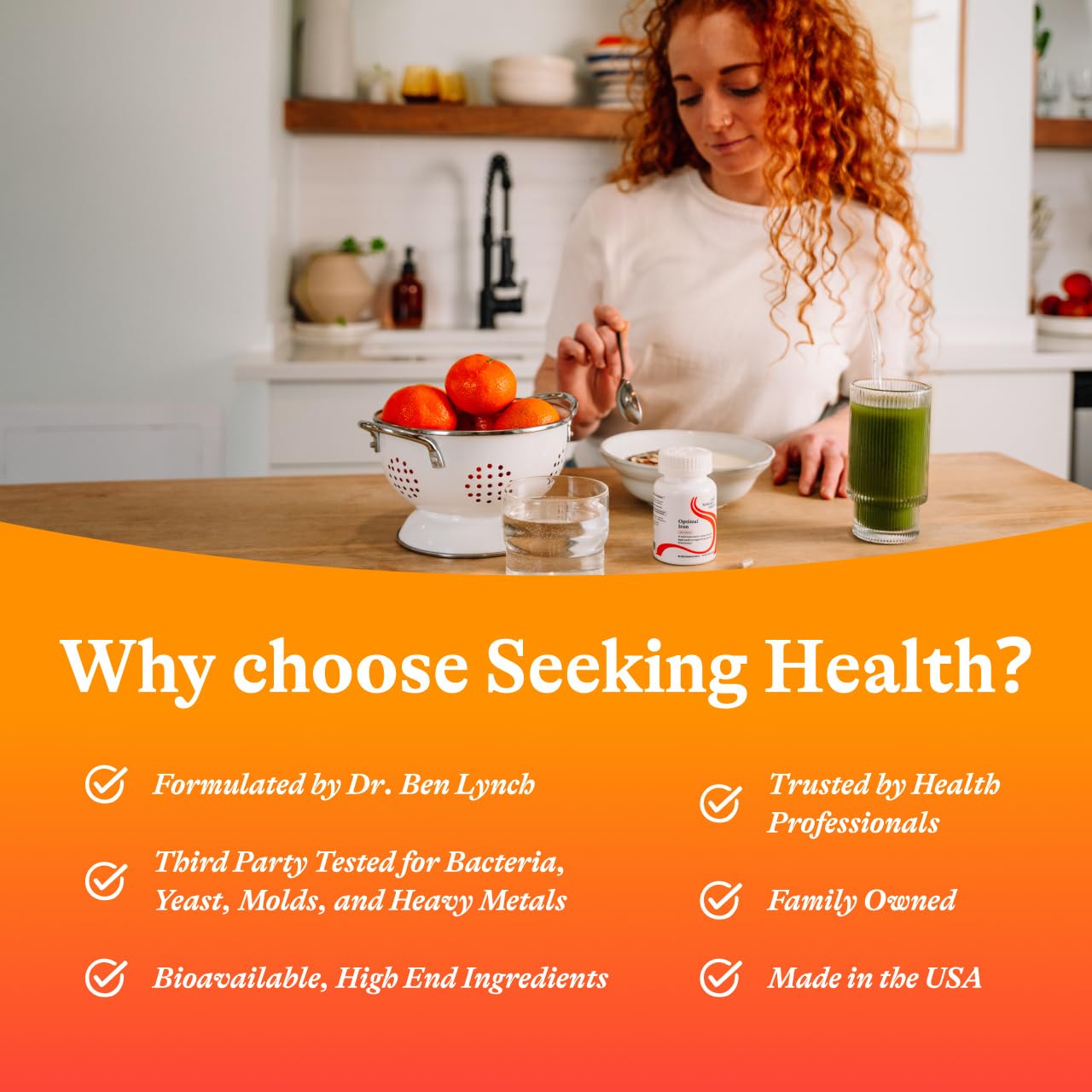 Seeking Health Iron with Cofactors Ferrochel Ferrous Bisglycinate, 90 Capsules