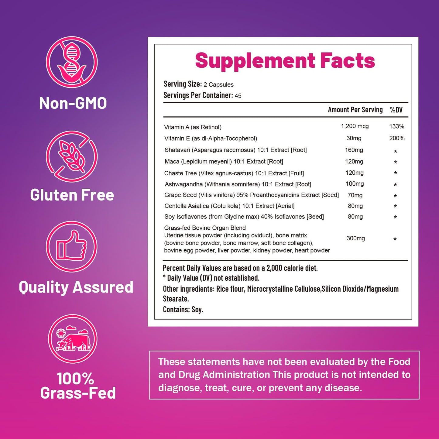 Dobeko Primal Beef Organ Supplement for Women Grass-Fed 90 Count