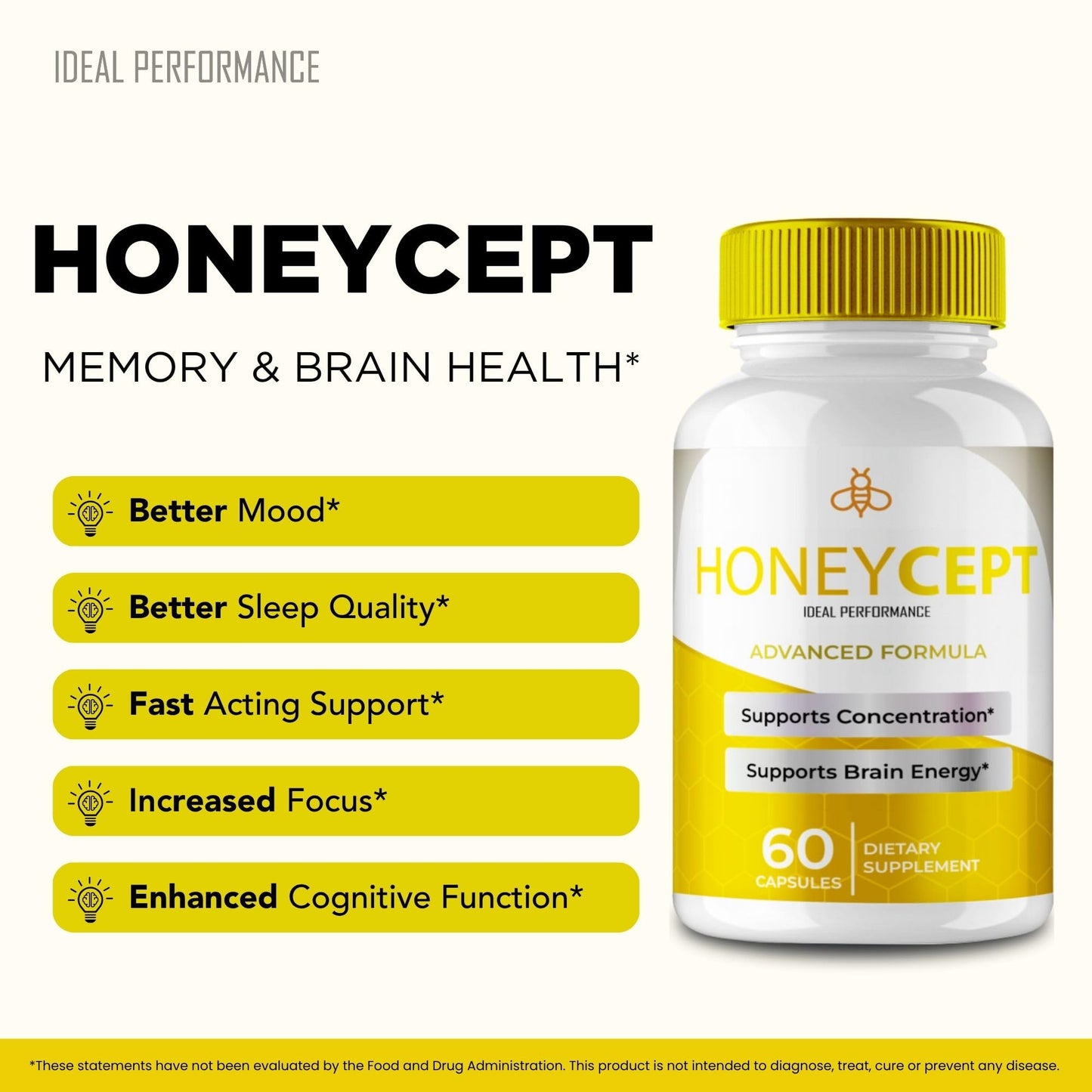 IDEAL PERFORMANCE Honeycept Capsules 120 Capsules