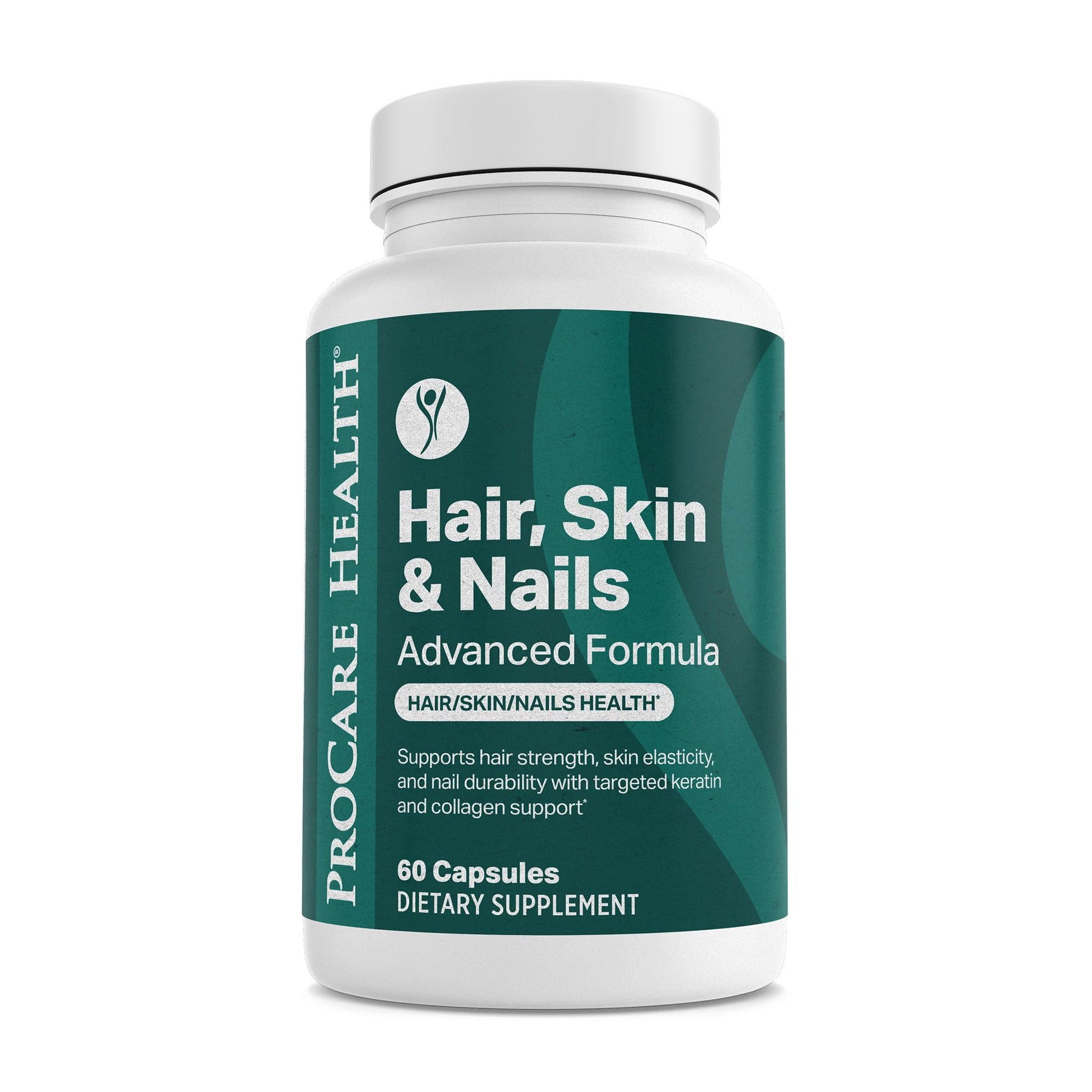 ProCare Health Hair Skin and Nails Vitamins with 5000mcg Biotin Capsules, 60 Capsules