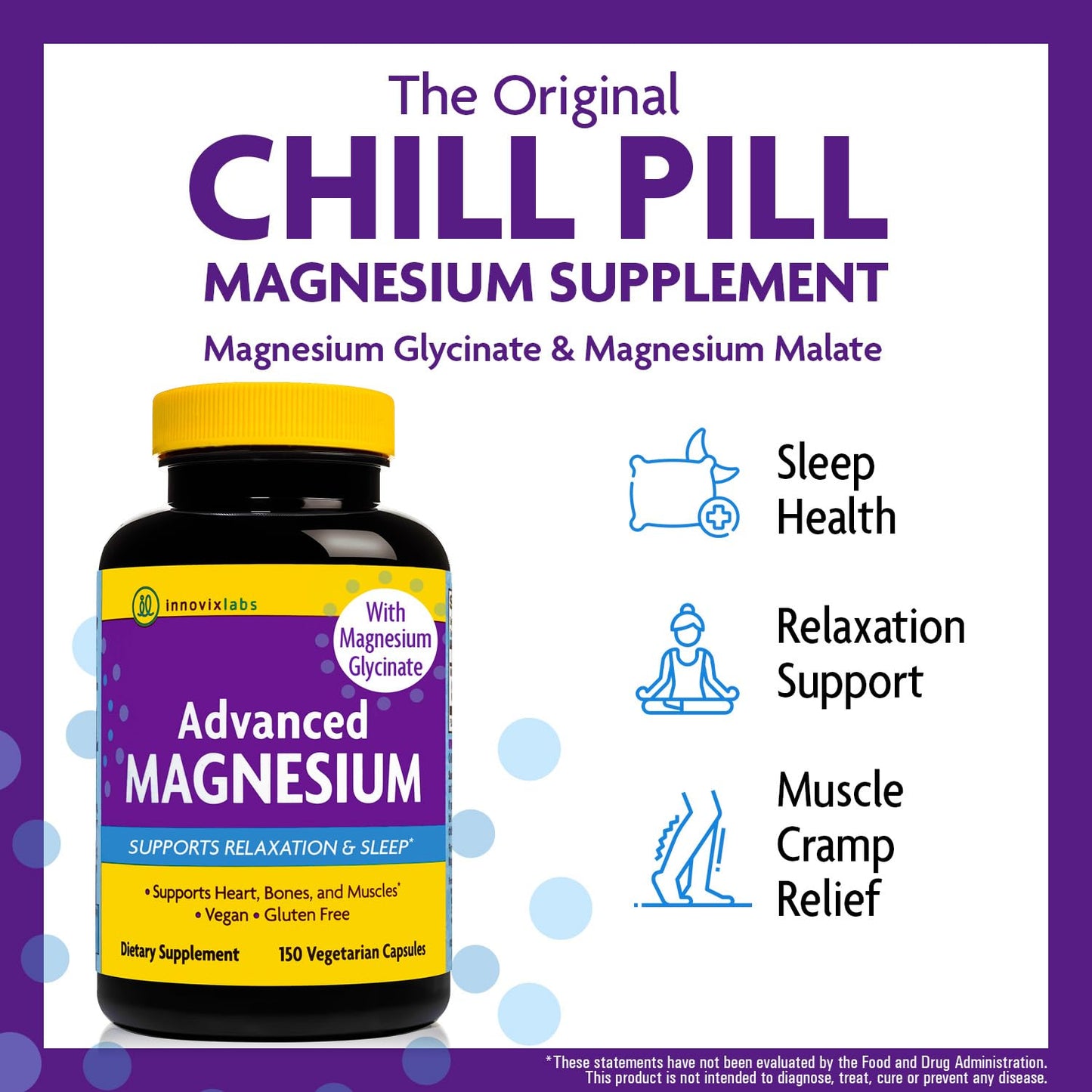 InnovixLabs Magnesium & Curcumin Bundle: Advanced Magnesium (150 Time-Release Capsules) and Turmeric Curcumin (100 Time-Release Tablets) 2-Pack