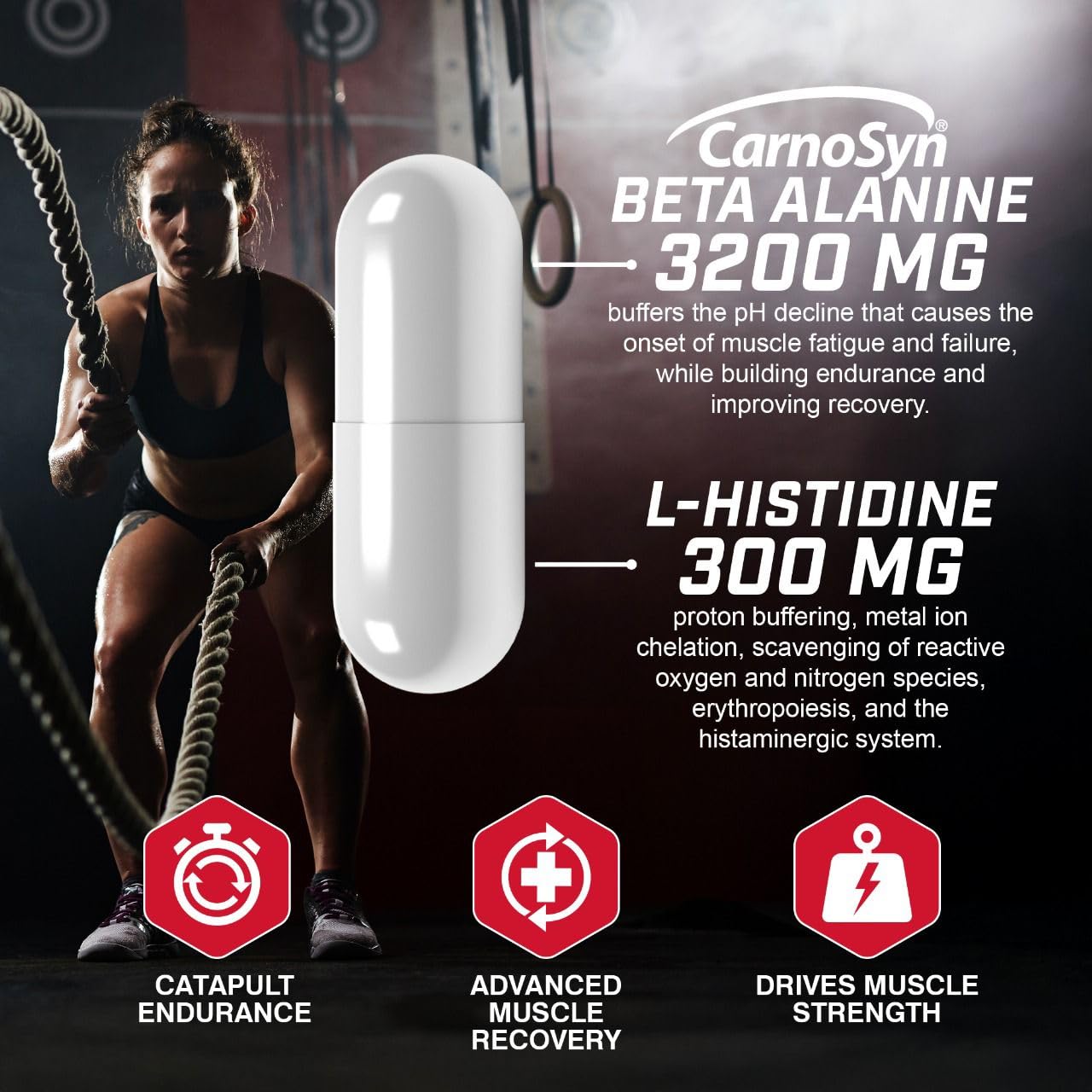 ProLab Beta Alanine Extreme with Carnosyn 3200mg High Potency Capsules, 240 Count