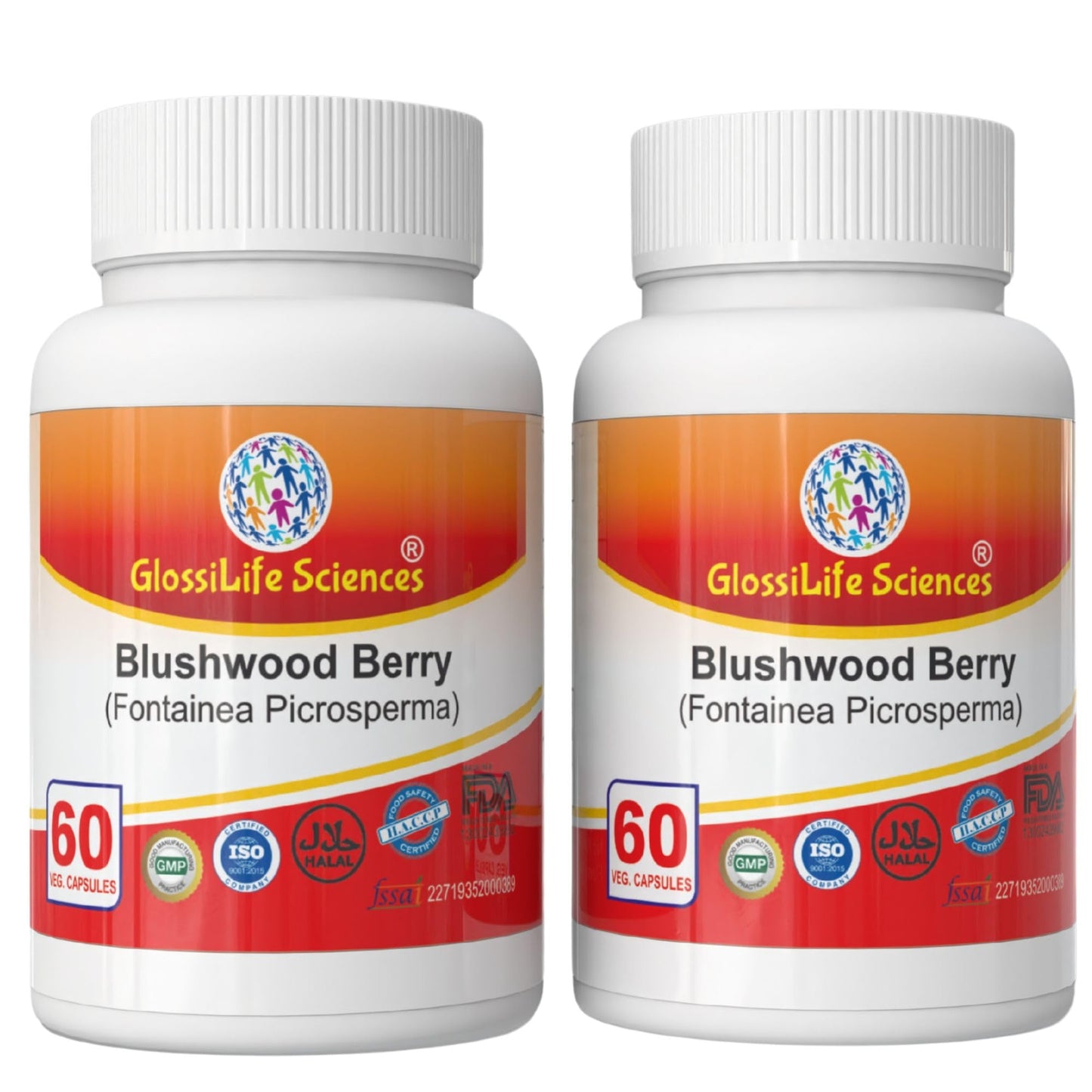 GlossiLife Sciences Blushwood Berry 20:1 Extract Capsules 120 Count