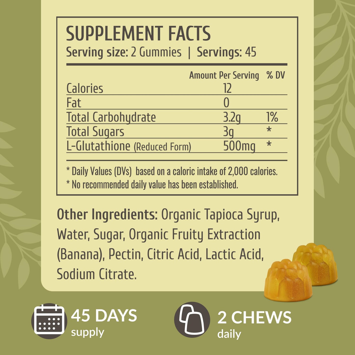 HERBAMAMA Reduced Glutathione Gummies Gummy 90 Count