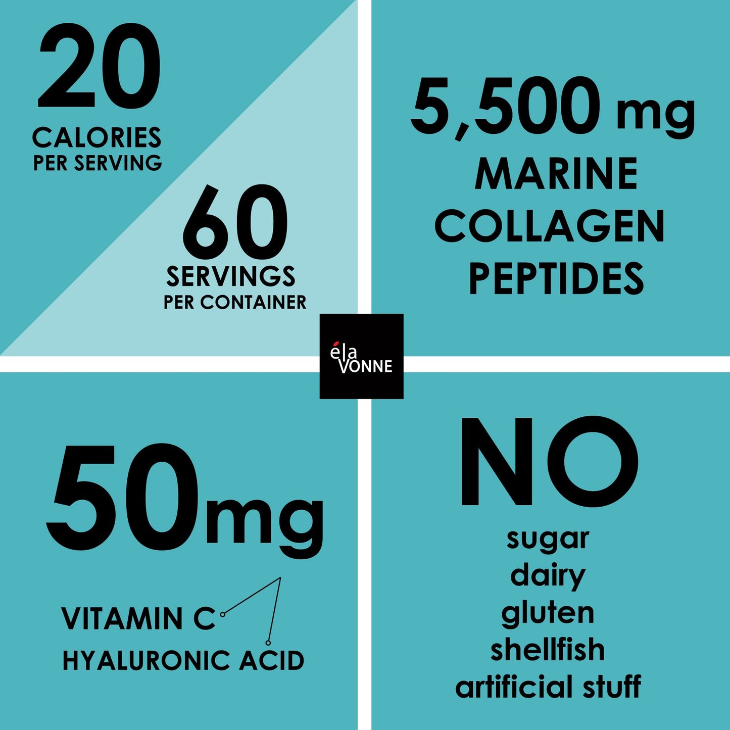 E´LAVONNE Amino Collagen C - Collagen Powder, 48