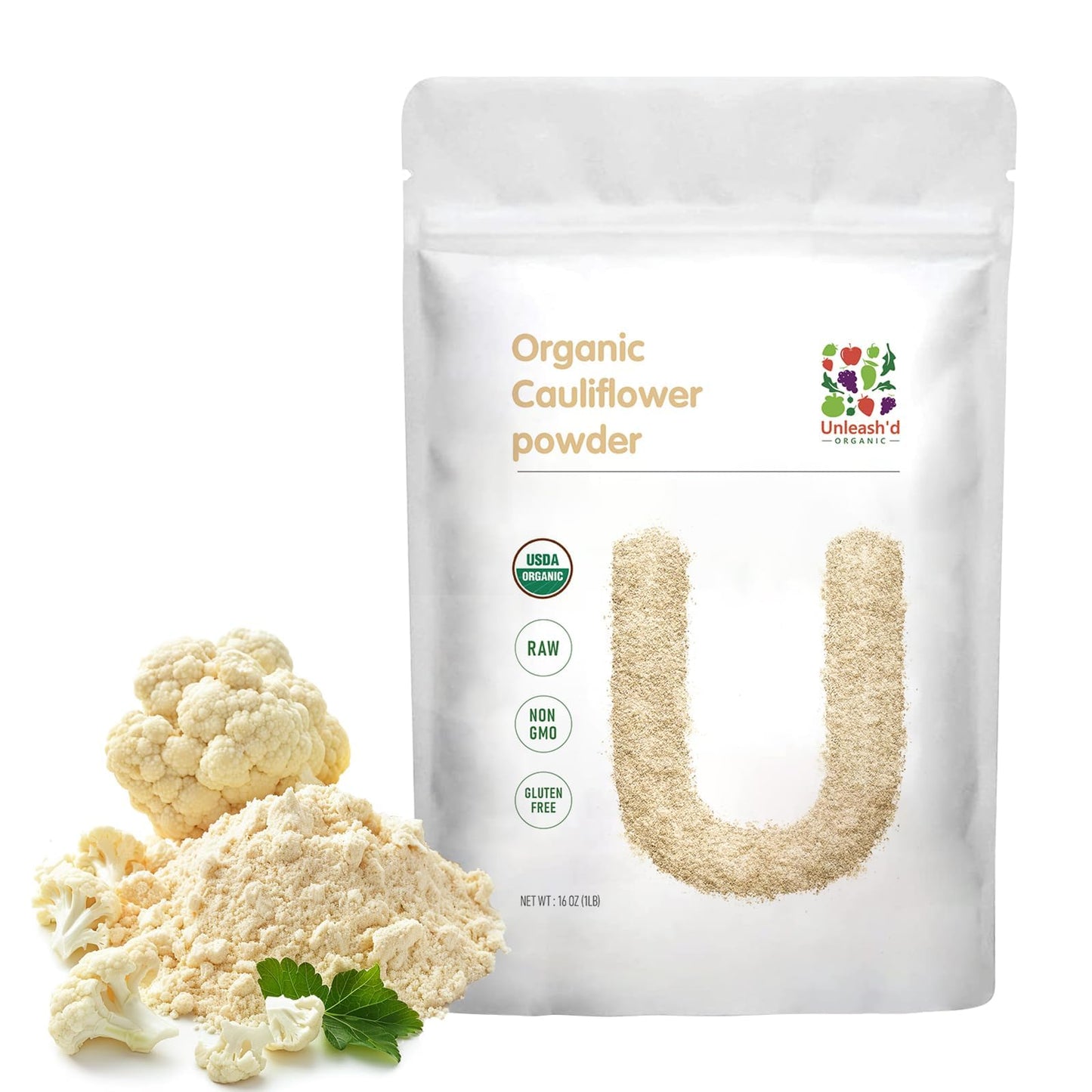 Unleash’d Organic Cauliflower Powder, 16 oz