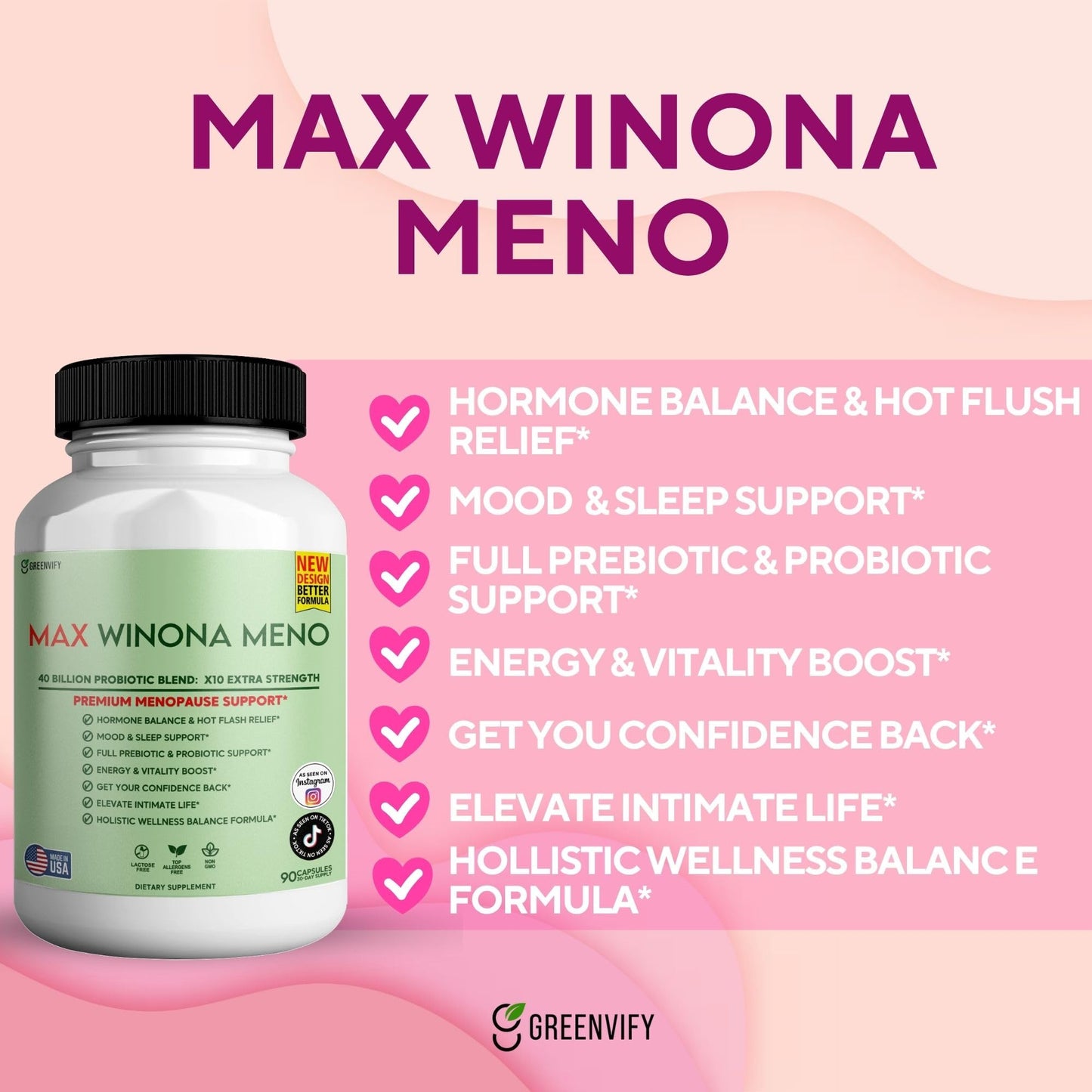 Max Winona Meno Winona Max Premium Menopause Support Capsules 60