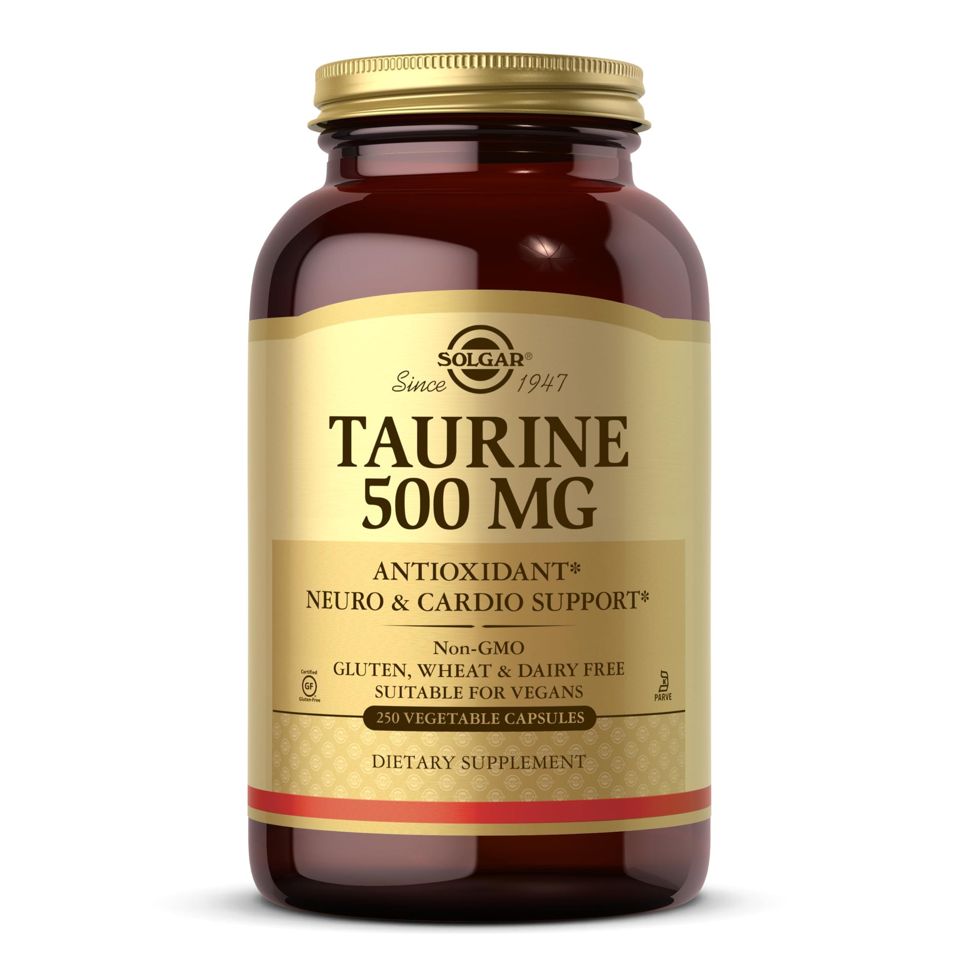 Solgar Taurine 500 mg Capsules, 250 Count