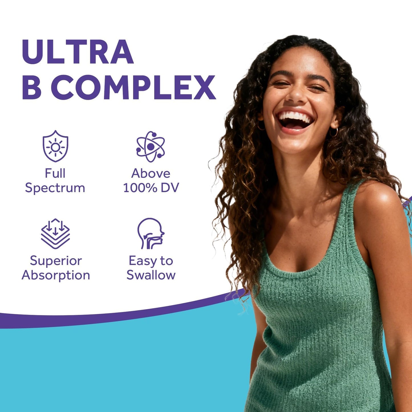 Doctor's Recipes Ultra B Complex Vitamins for Women and Men, Capsules, 120 Count
