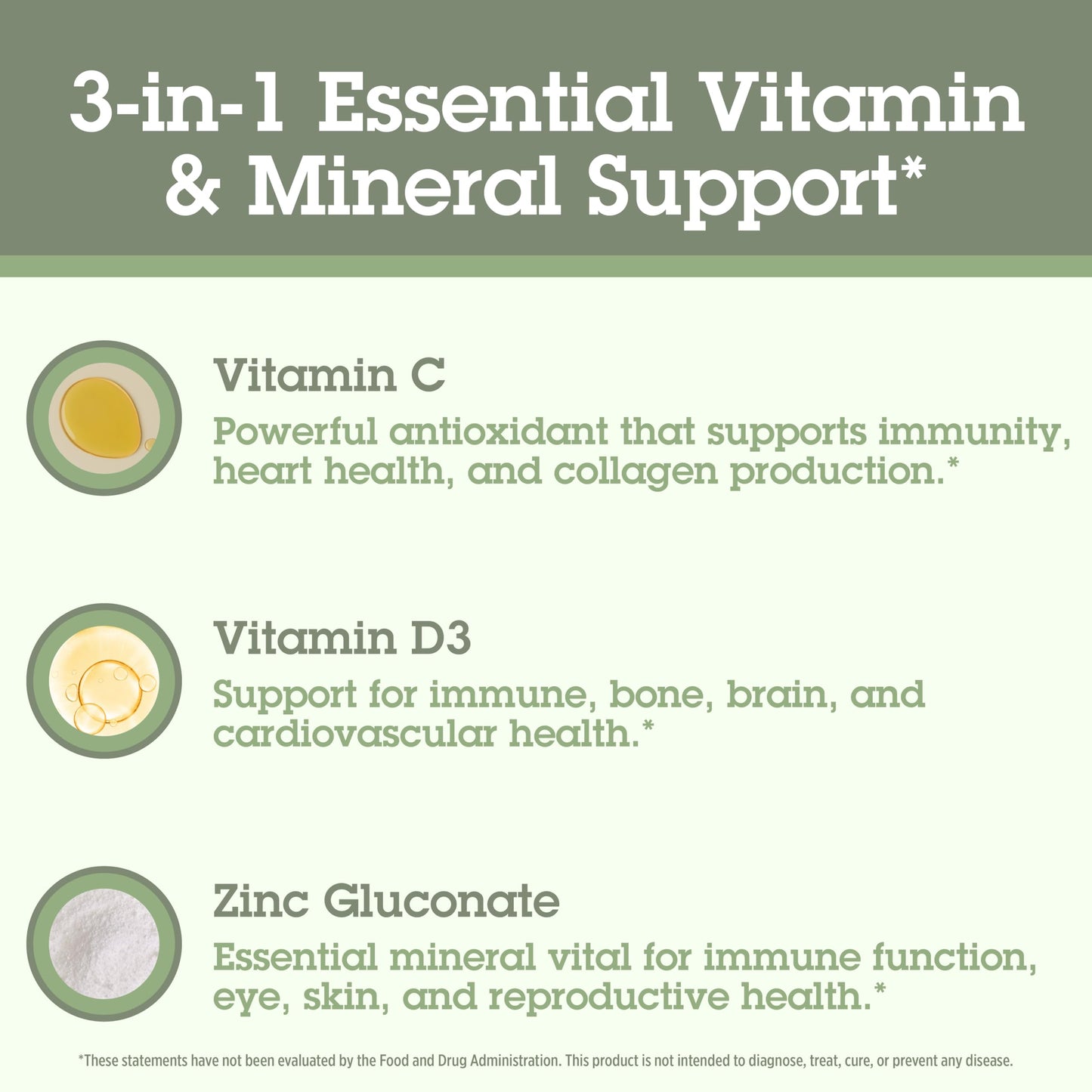 Quantum CDZ Immune Support Supplement Vitamin C 500 mg, Vitamin D 1000 IU Plus Zinc 15 mg Powerful Whole Body Wellness Support Complex - Daily Immunity Boost for Women & Men 60 Capsules