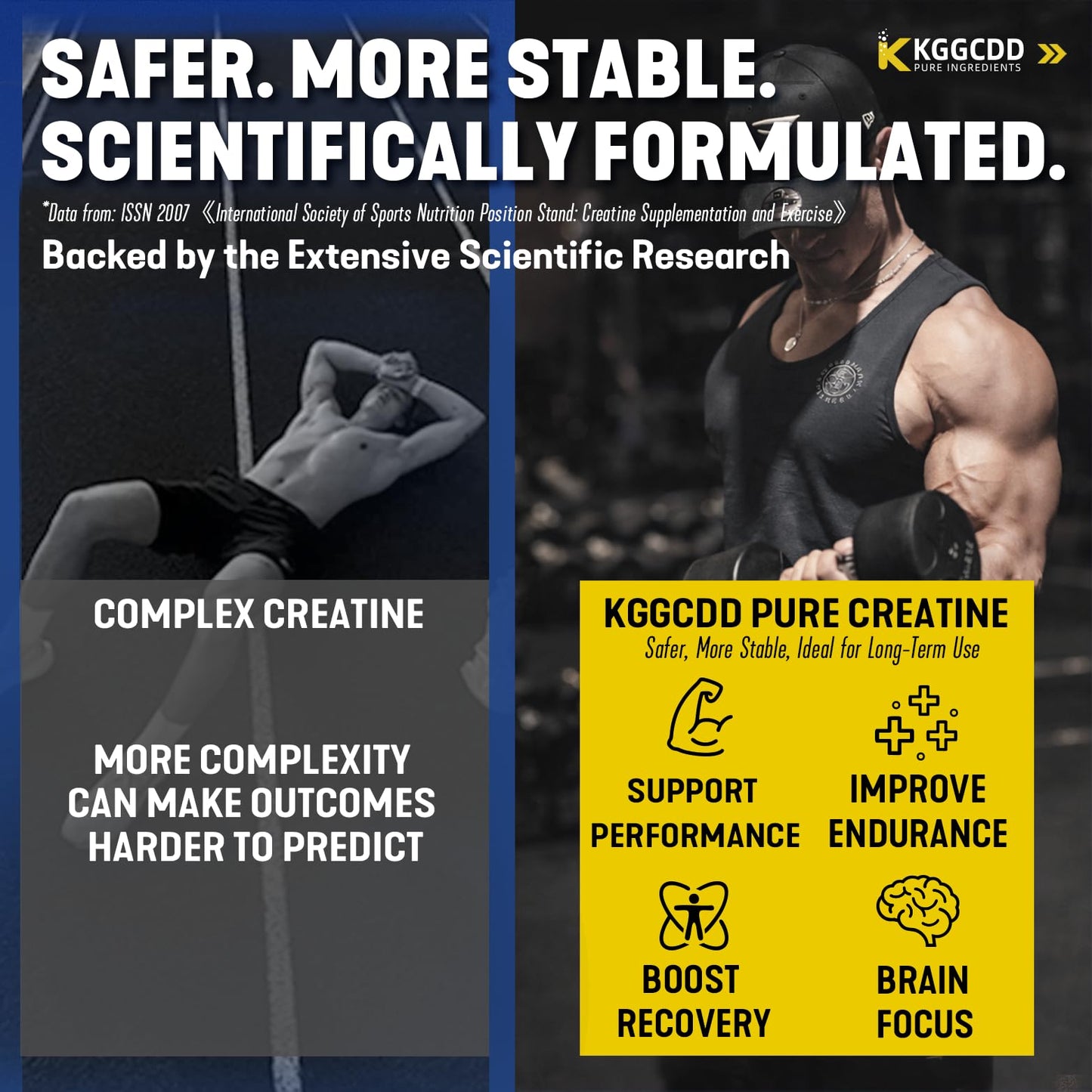 KGGCDD Creatine Monohydrate Gummies Mango 5000mg, 90 Gummies