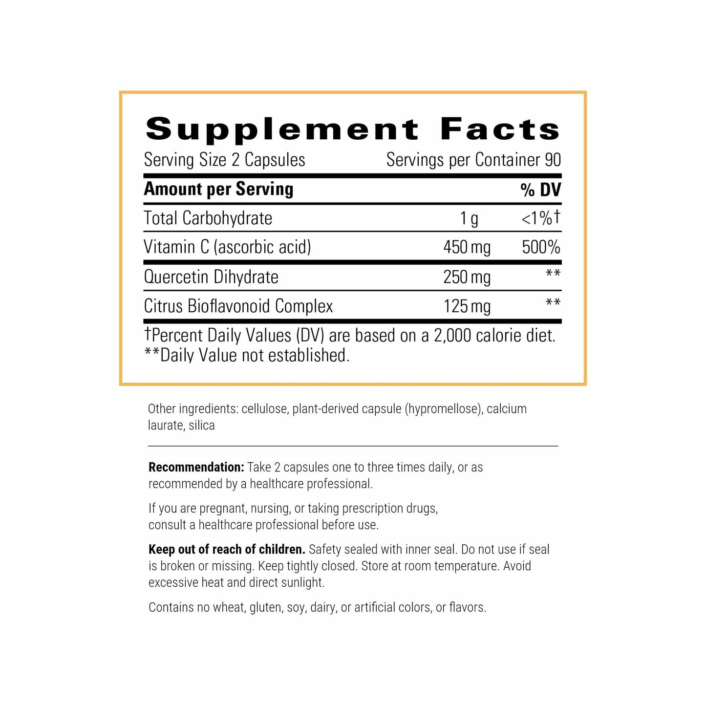 Integrative Therapeutics Vitamin C with Quercetin Capsule 180 Count