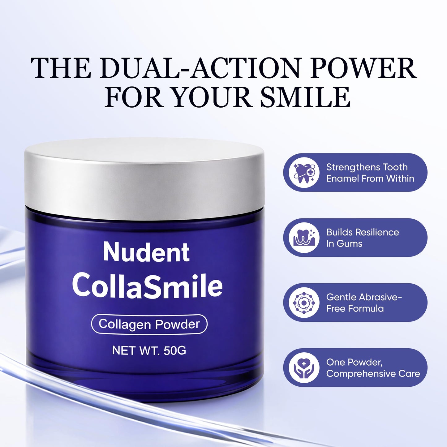 COLLASMILE Nudent Collagen Powder, 50 g