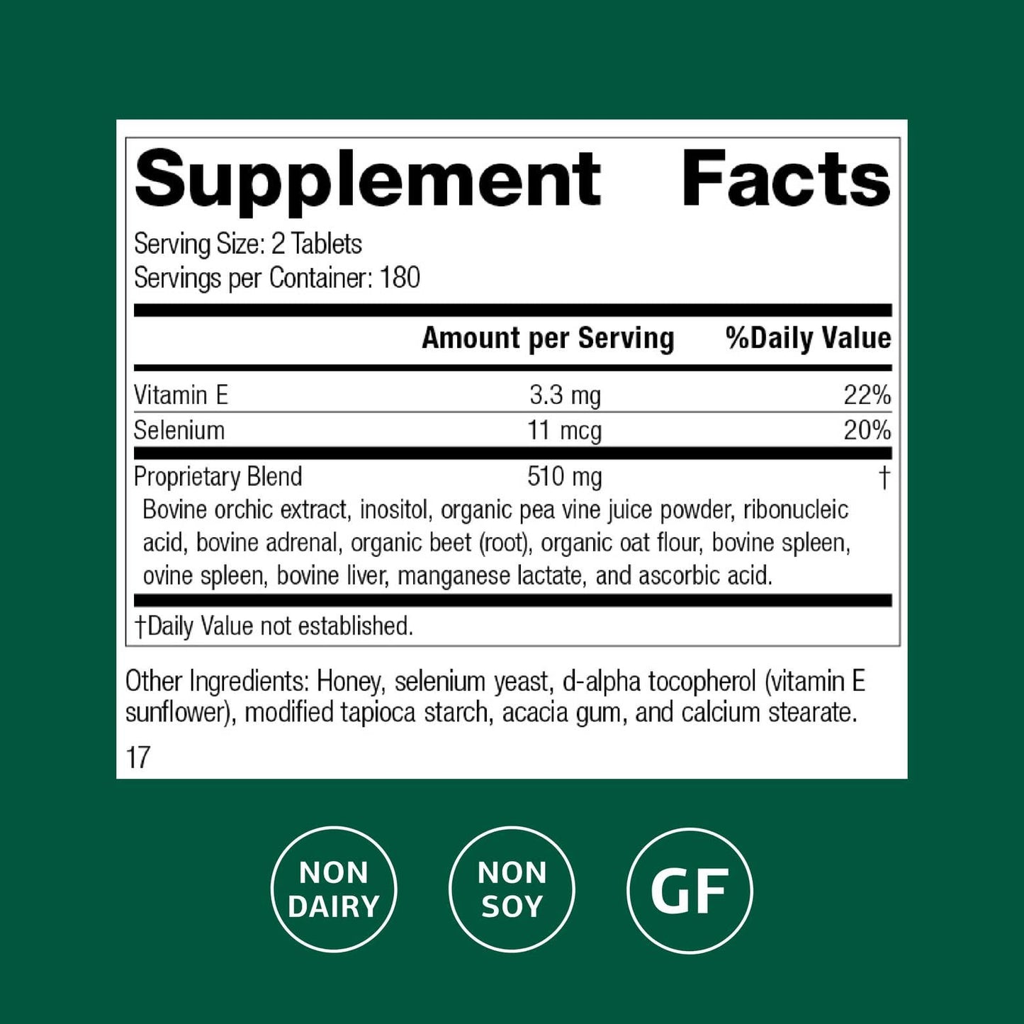 Standard Process Inc. Cataplex E Thyroid Health Dietary Supplement 360 Tablets