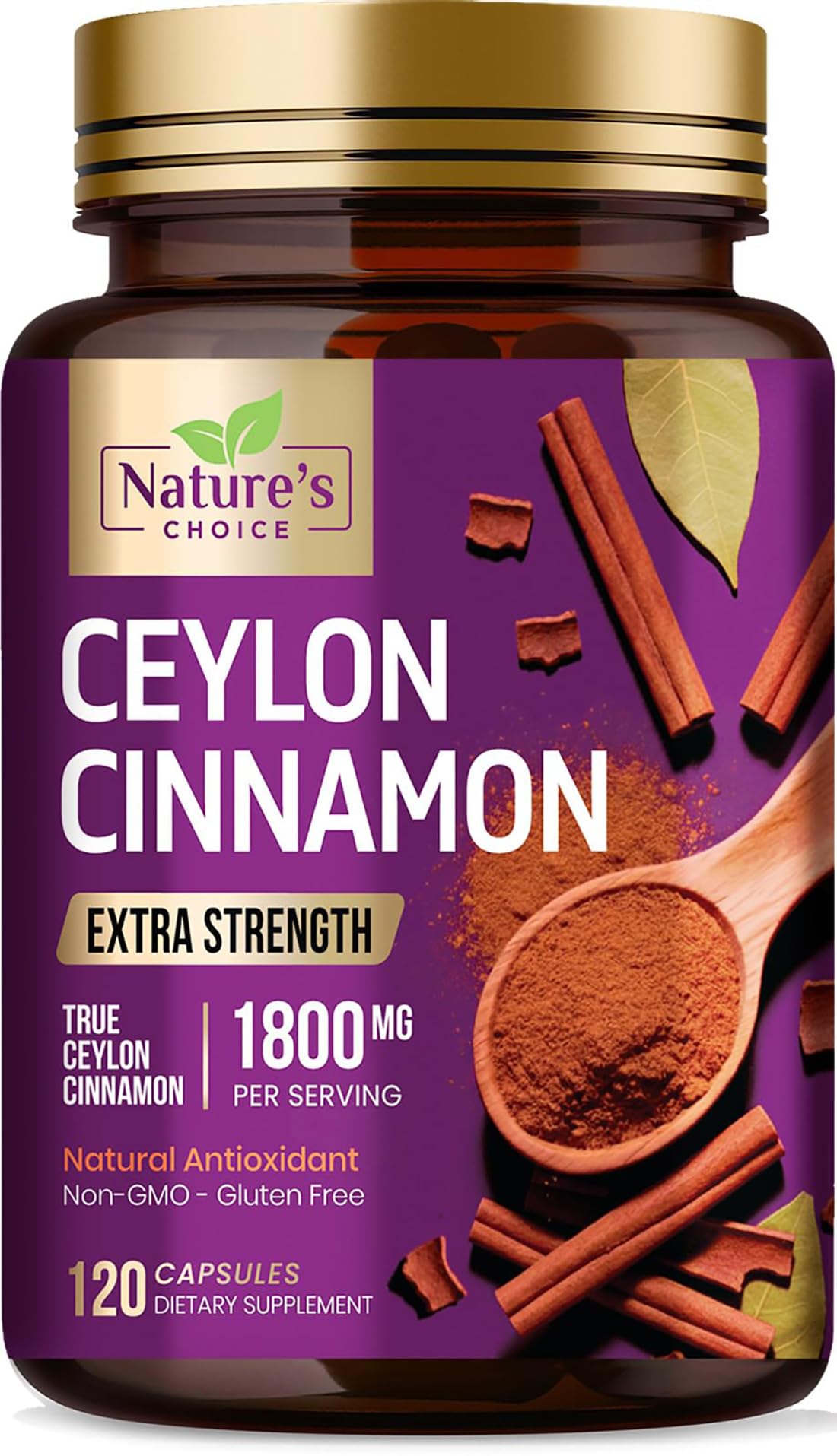 Nature's Choice Ceylon Cinnamon Capsules, 120 Capsules