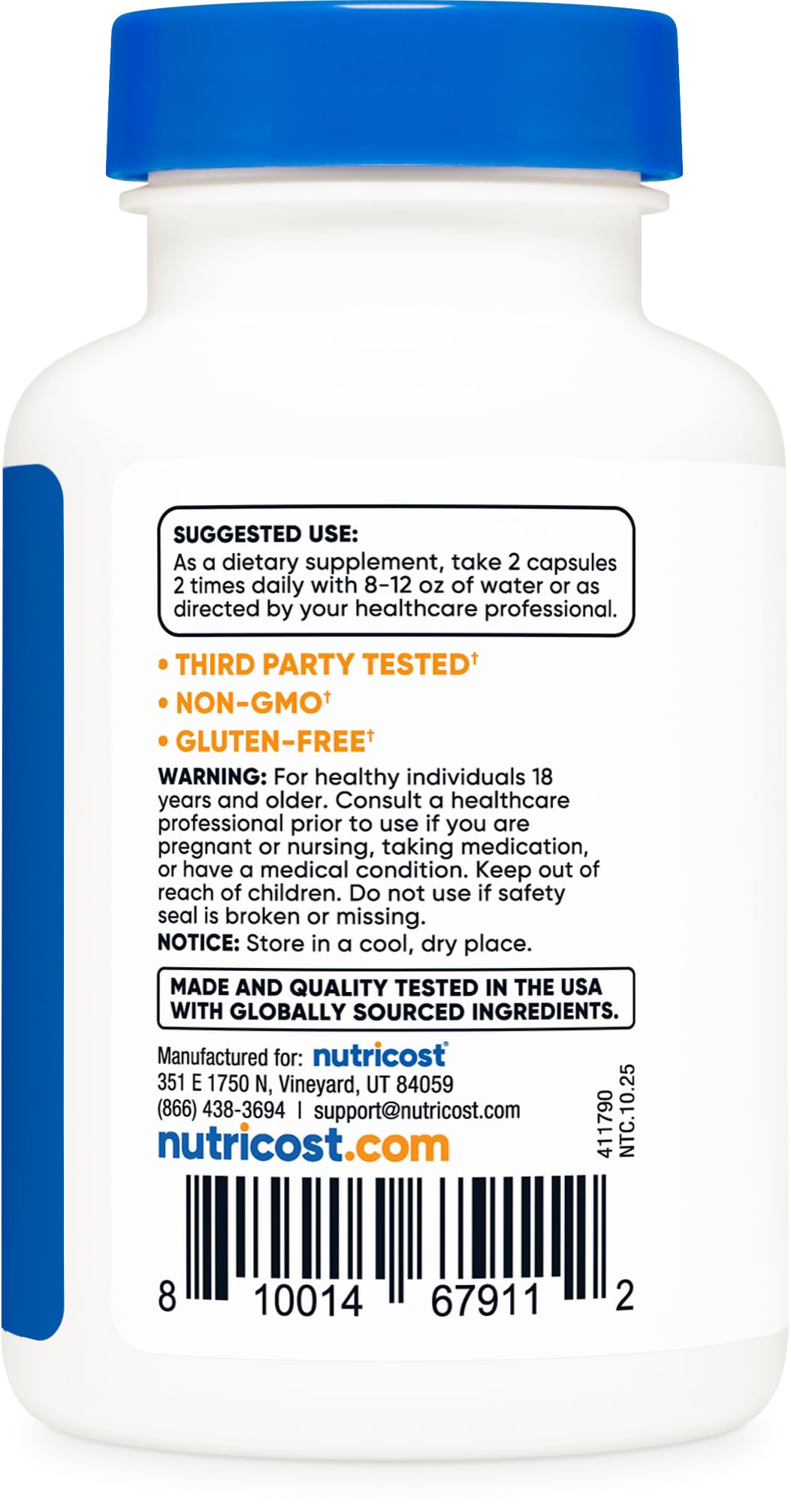 Nutricost Alpha GPC (600mg) Capsules, 120 Count