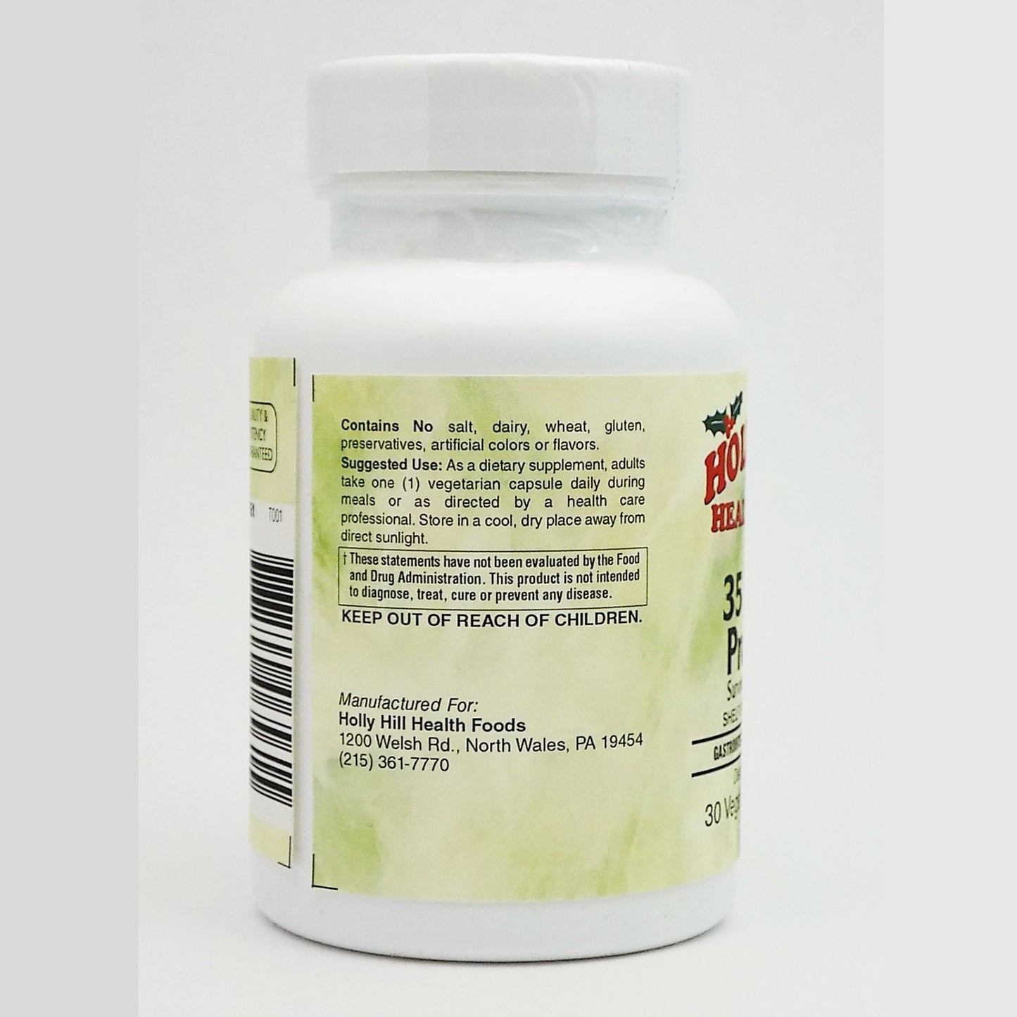 Holly Hill Health Foods 35 Billion ProBiotic Capsules, 30 Capsules