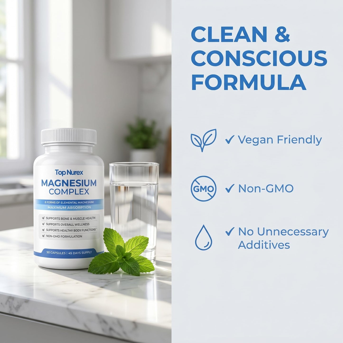 Wuliao Magnesium Complex for Women & Men Capsules 90 Count