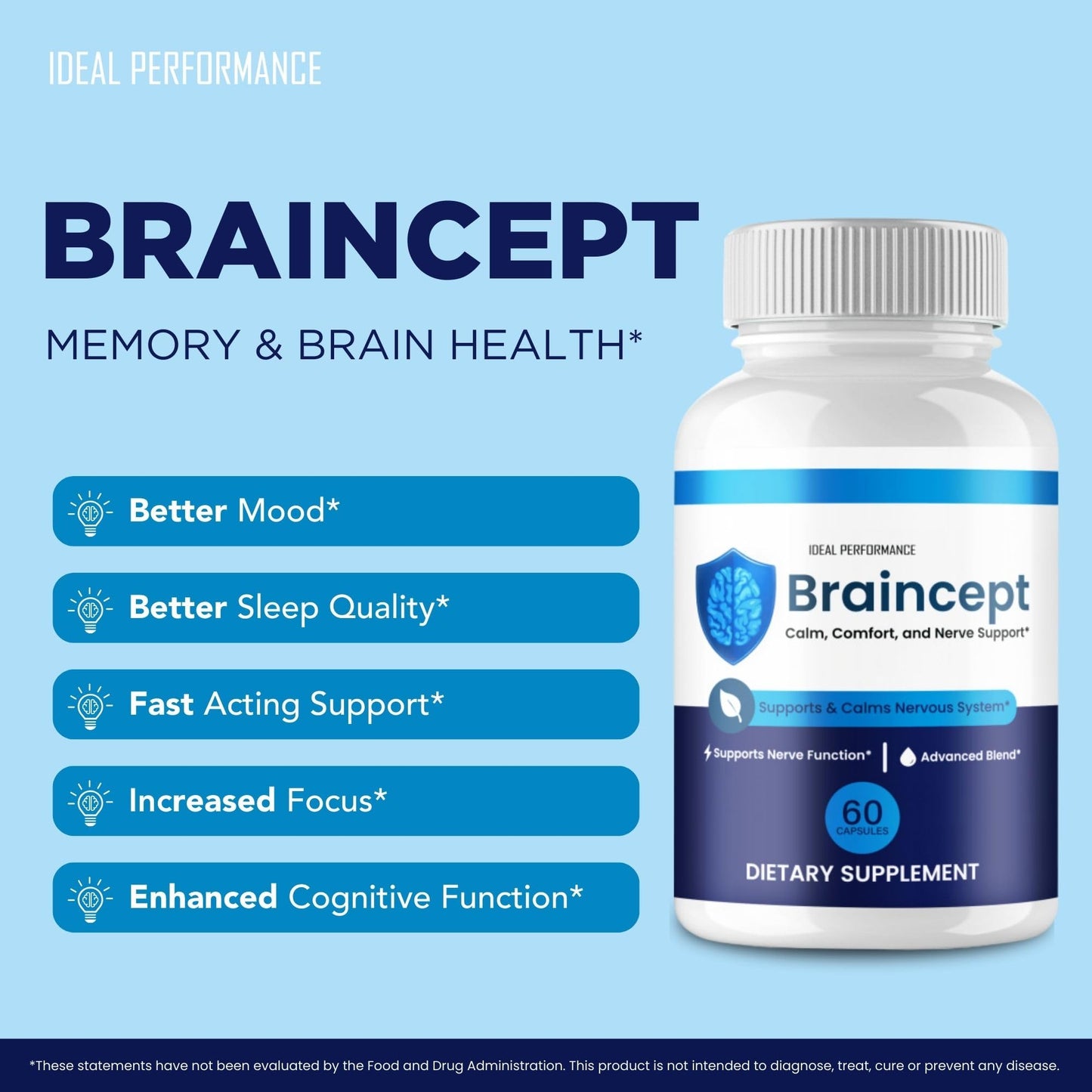 IDEAL PERFORMANCE Braincept Capsule 60 Count