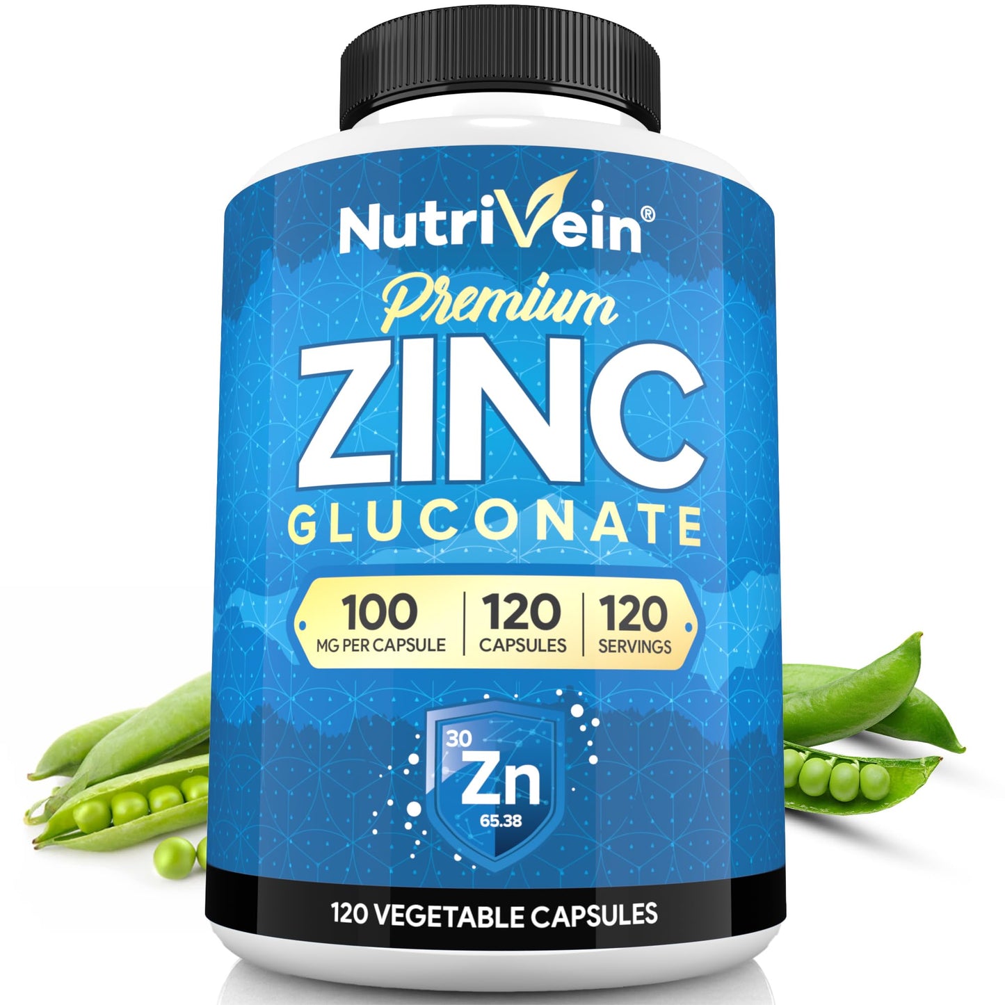 Nutrivein Zinc Gluconate 100mg Capsule, 120 Capsules