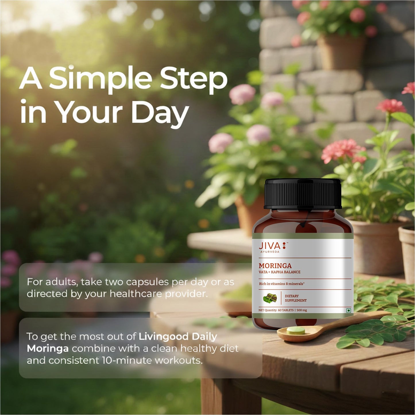 Jiva Ayurveda Moringa Tablets 60 Count