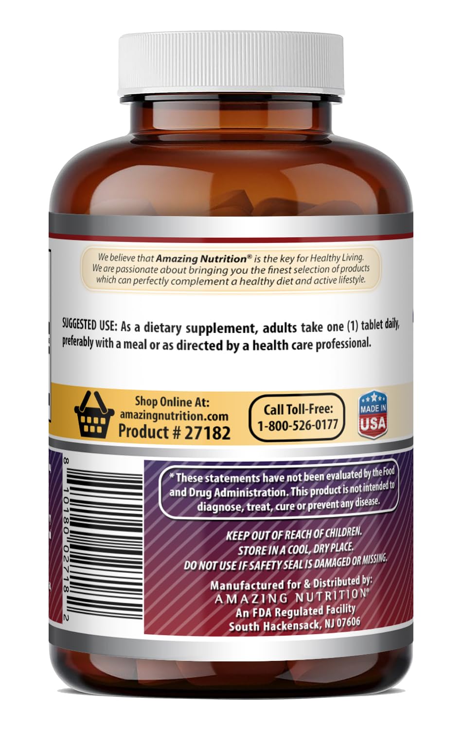 Amazing Nutrition Inositol Tablets 120 Count
