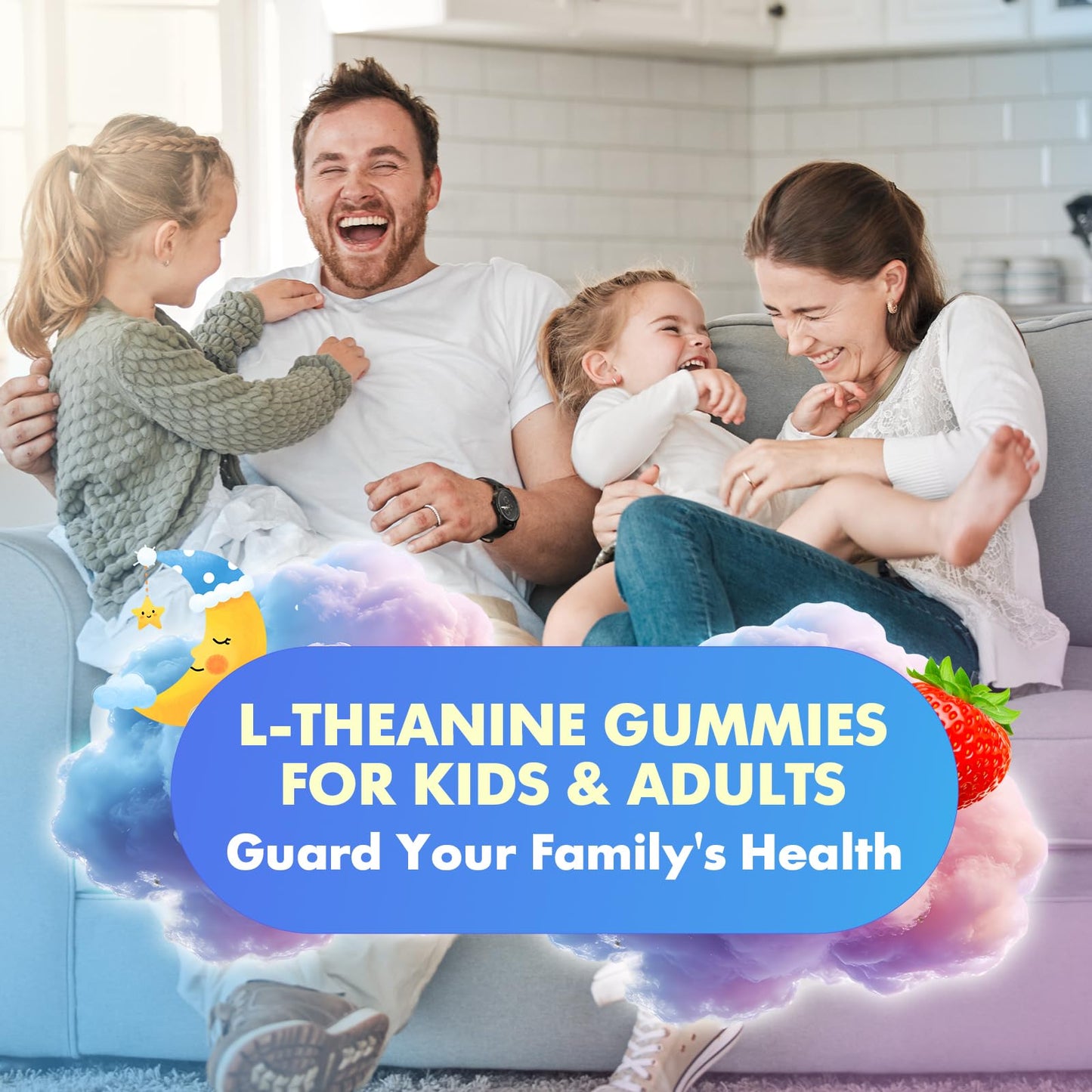 Softbear L-Theanine 400mg Gummies, 60 Count