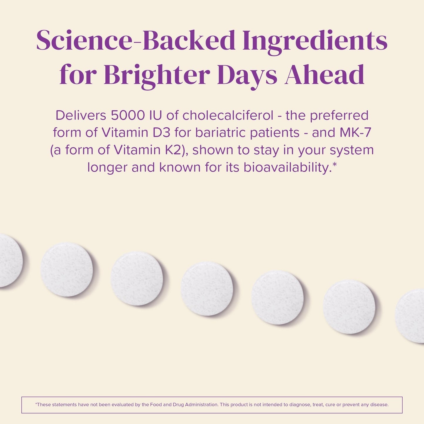 BariMelts Vitamin D3 K2 Fast-Dissolving 180 Tablets