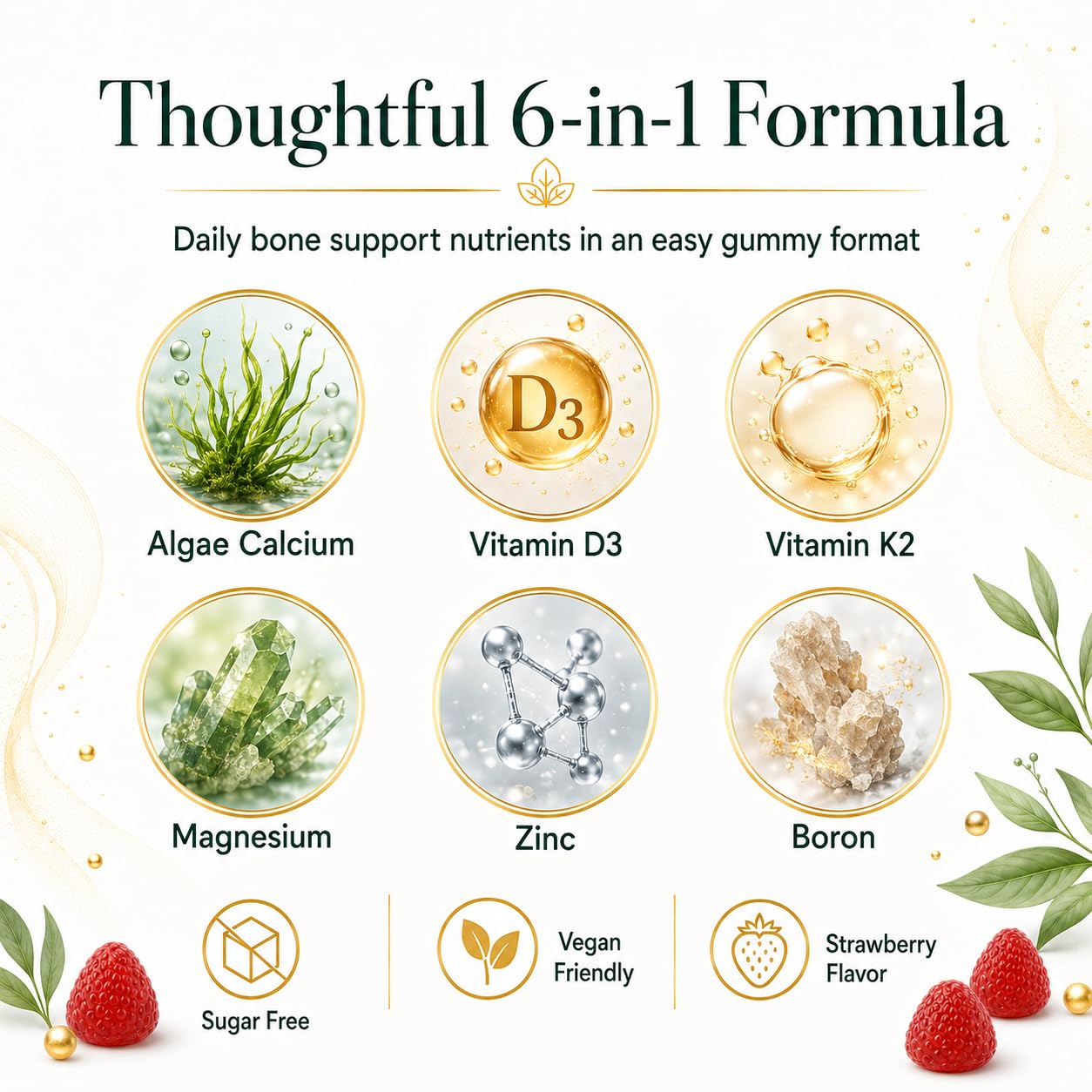 ZHPRXE Bonecore Labs Natural Bone Support Gummies 60 Gummies