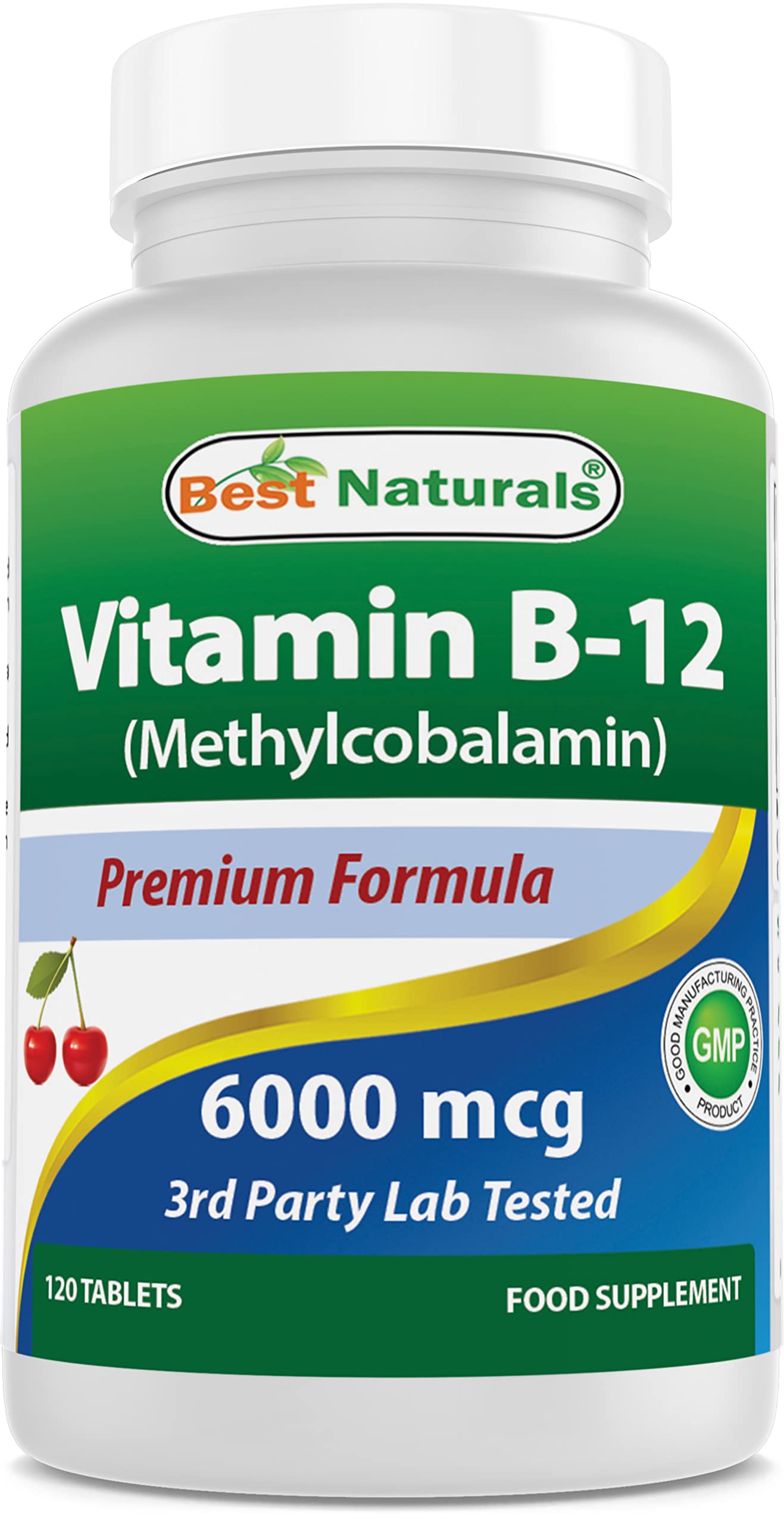 Best Naturals Vitamin B12 6000 mcg Tablet, 120 Tablets