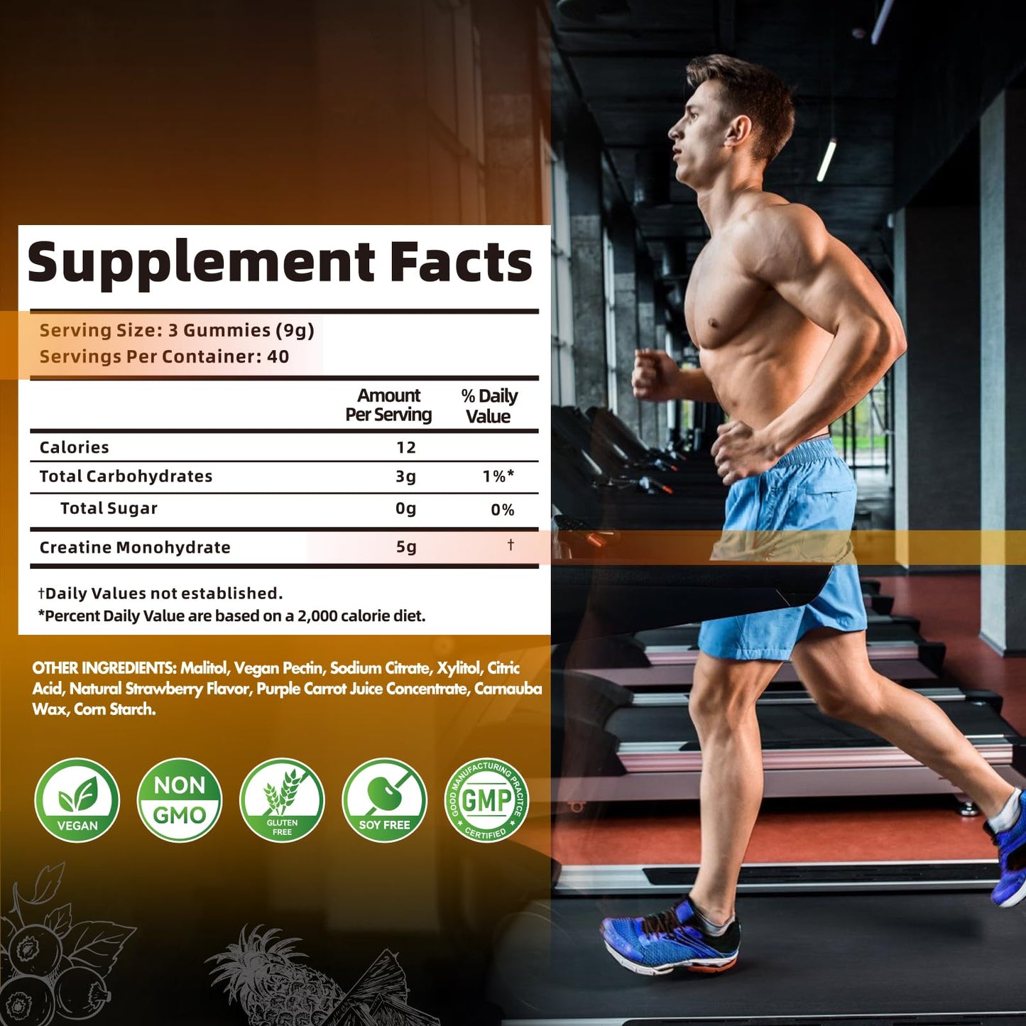 Nutravita Creatine Monohydrate Gummy 120 Count