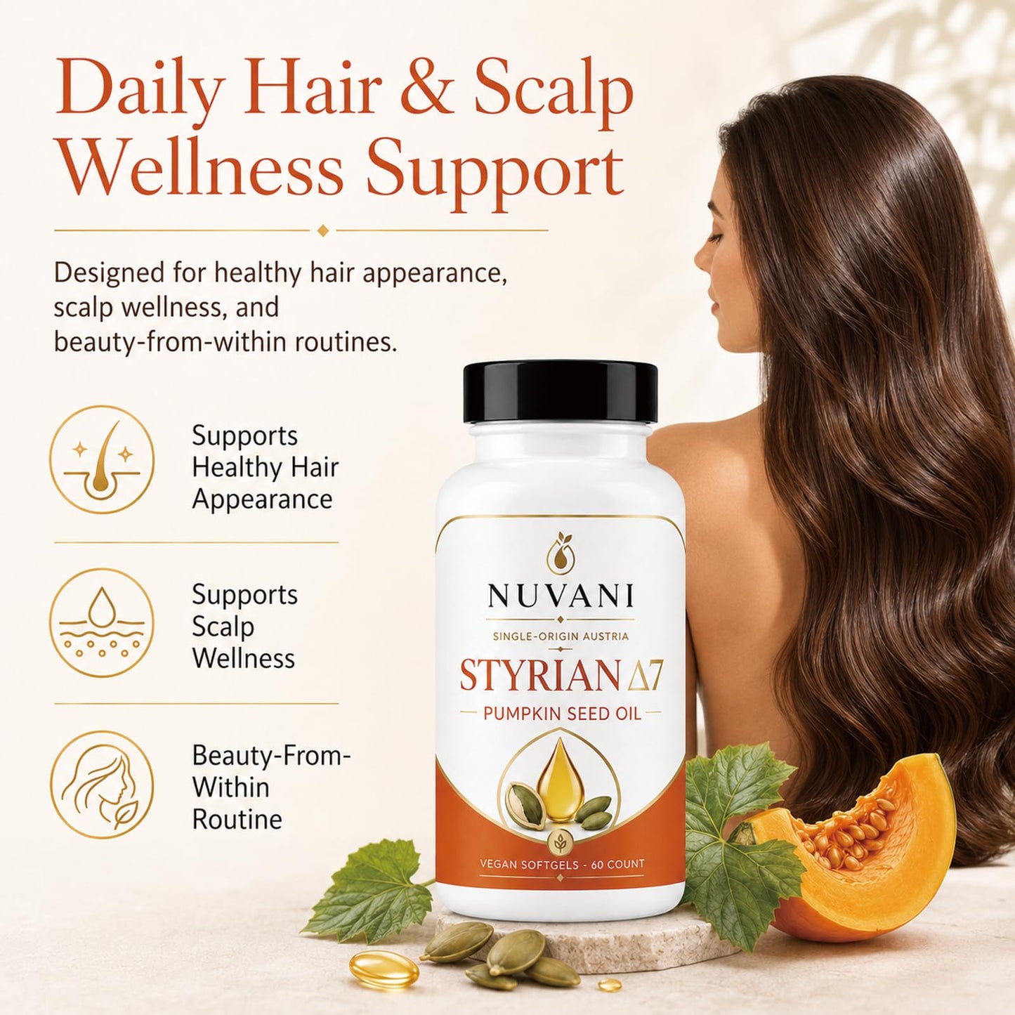 Talina Nuvani Pumpkin Seed Oil Softgels 60