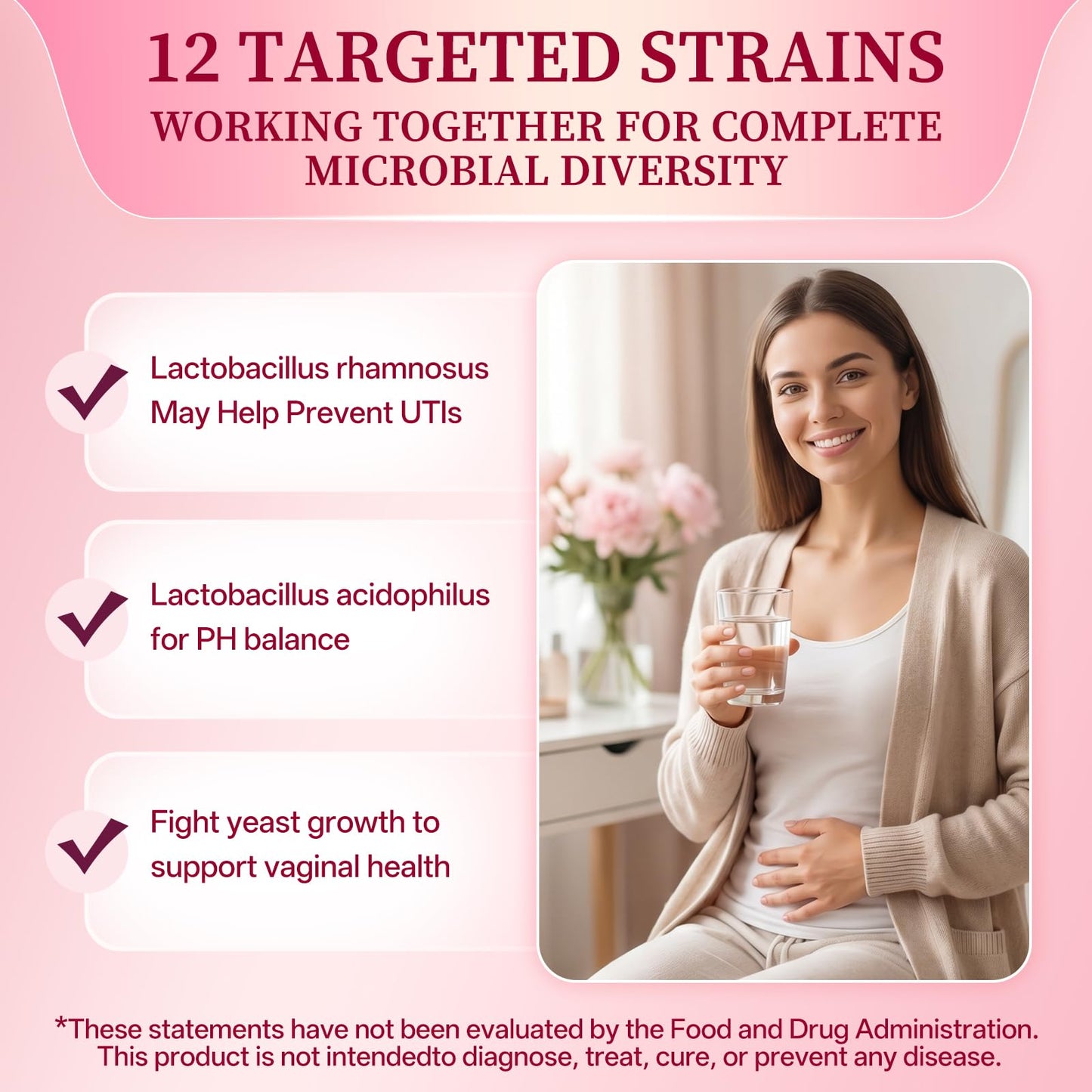 Oopeatol Women's Probiotic 90 Billion CFU 12 Strains Capsules, 30 Count