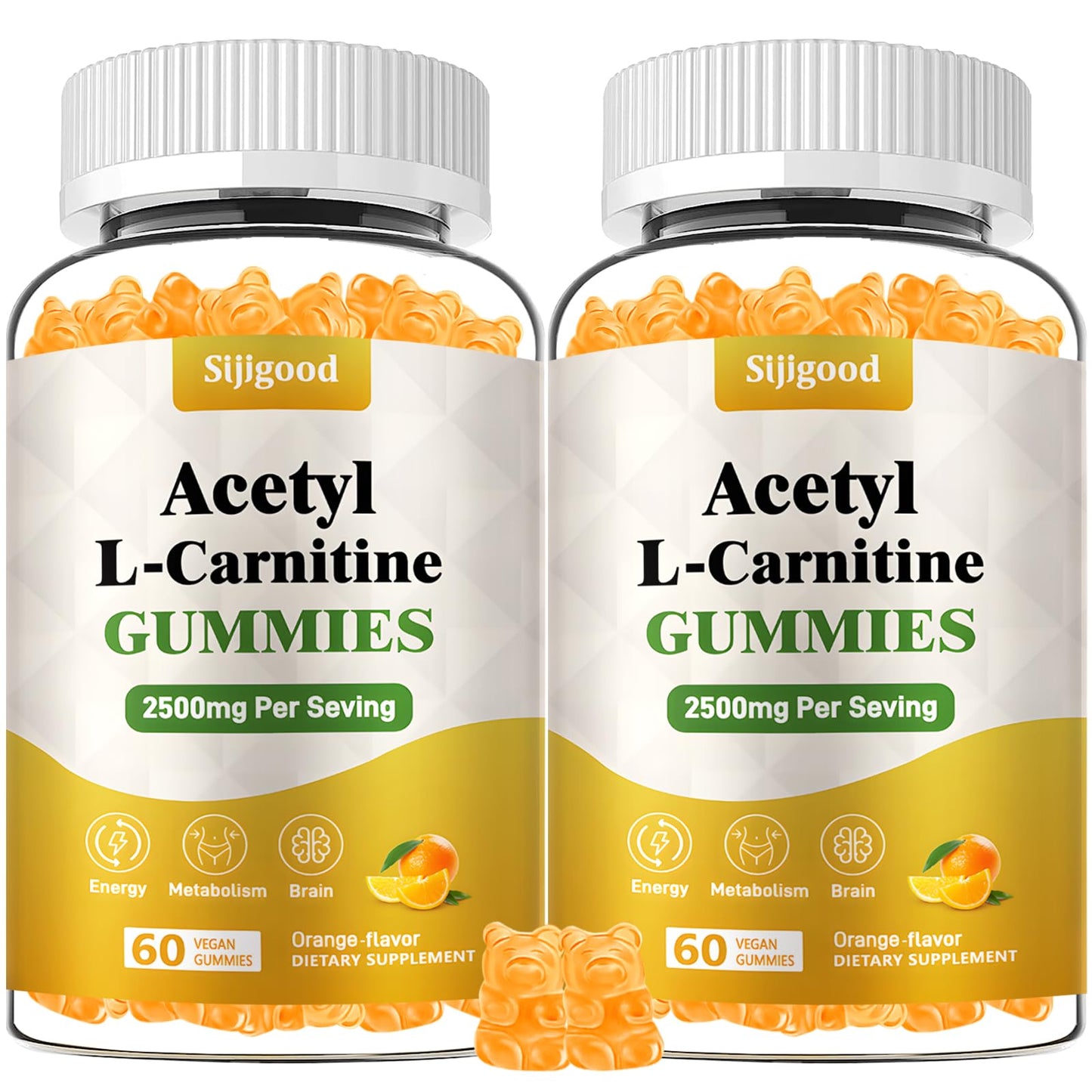 Sijigood Acetyl-L-Carnitine Supplement Gummy 120 Count
