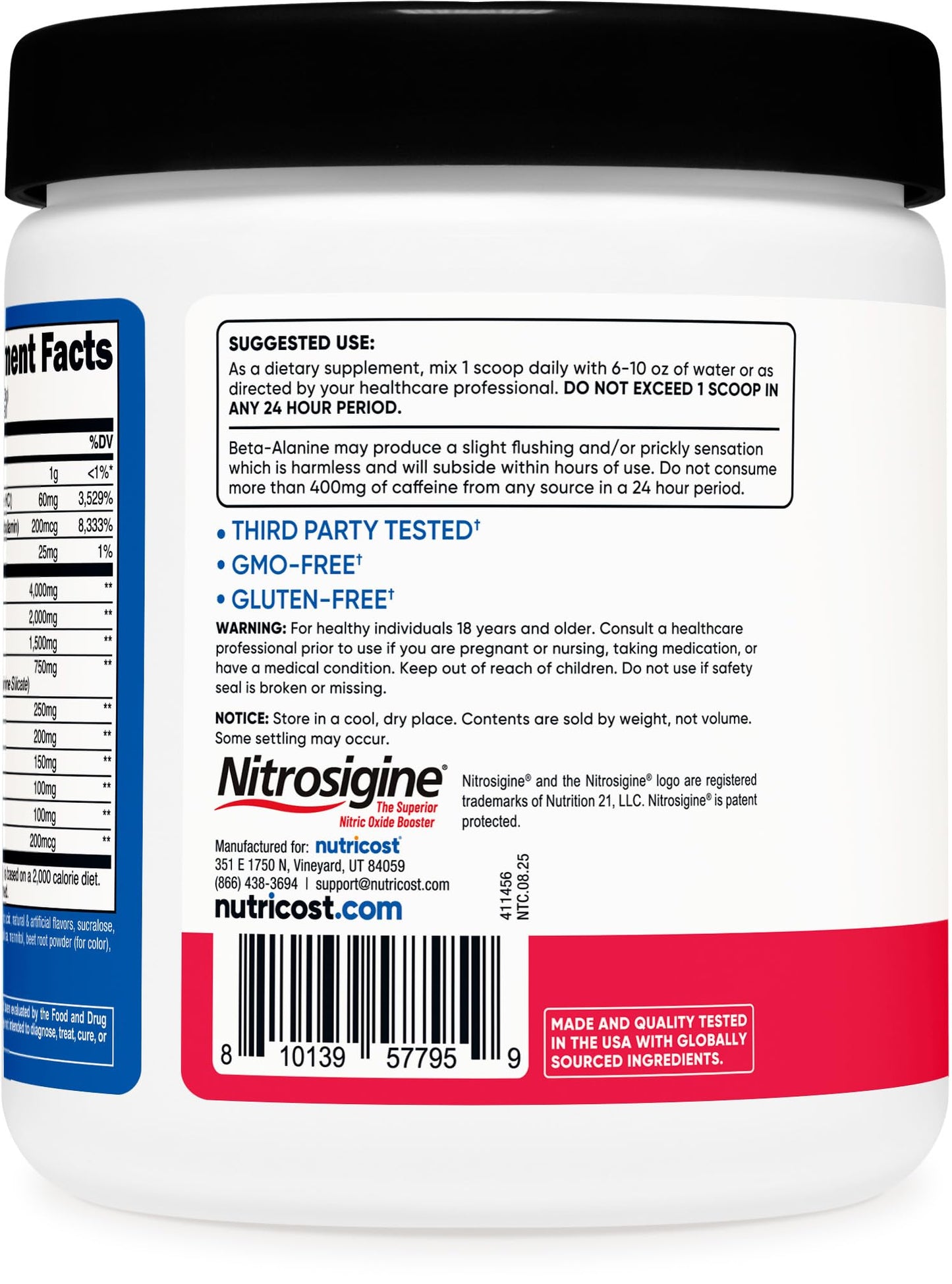Nutricost Pre-Workout Powder Strawberry Kiwi 30 Servings