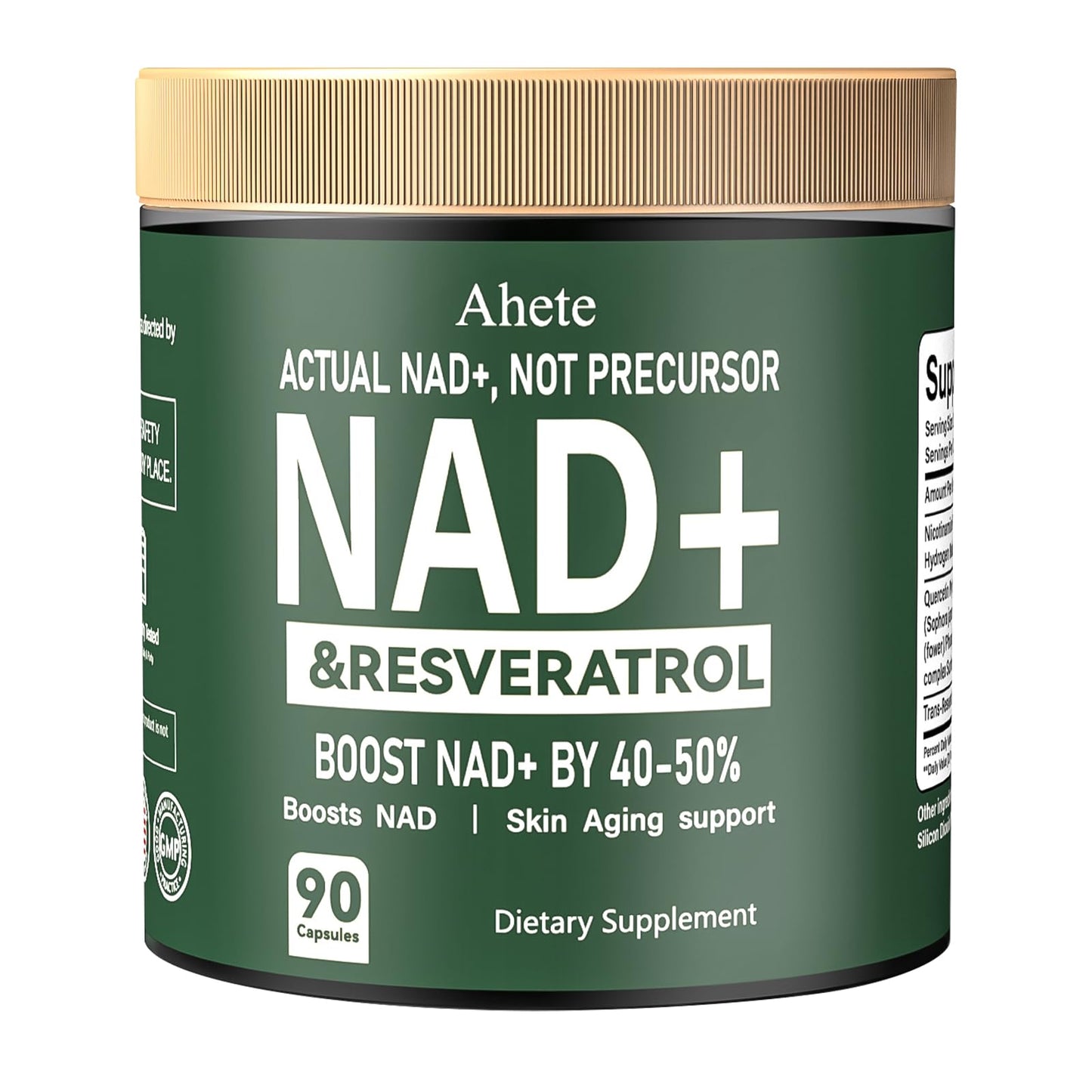 Ahete NAD Resveratrol Supplement 90 Capsules