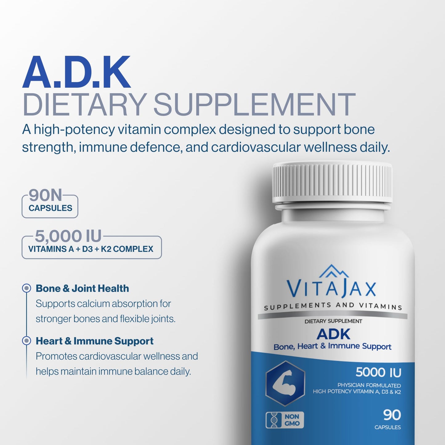 VITAJAX Vitamin ADK Supplement 90 Capsules