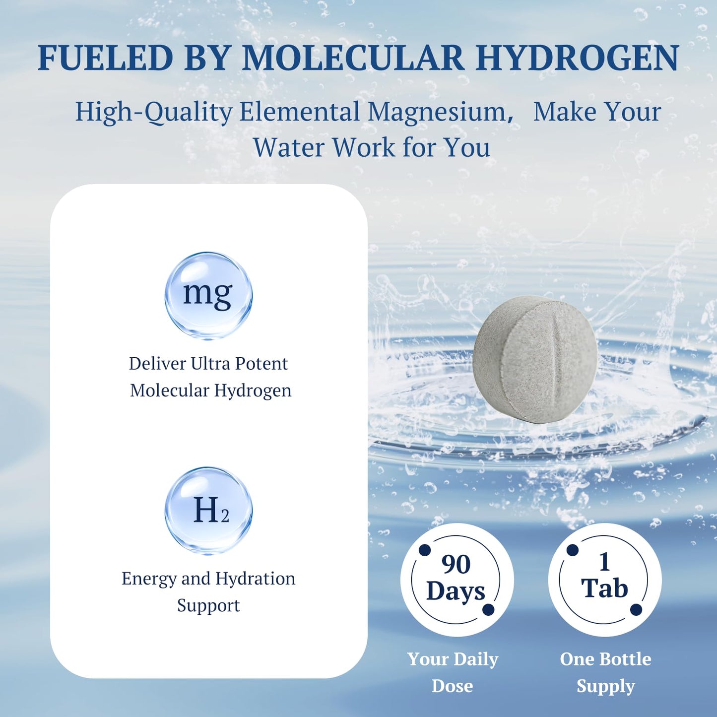 LAVANOVA Hydrogen Water Tablets with Magnesium, 90 Tablets