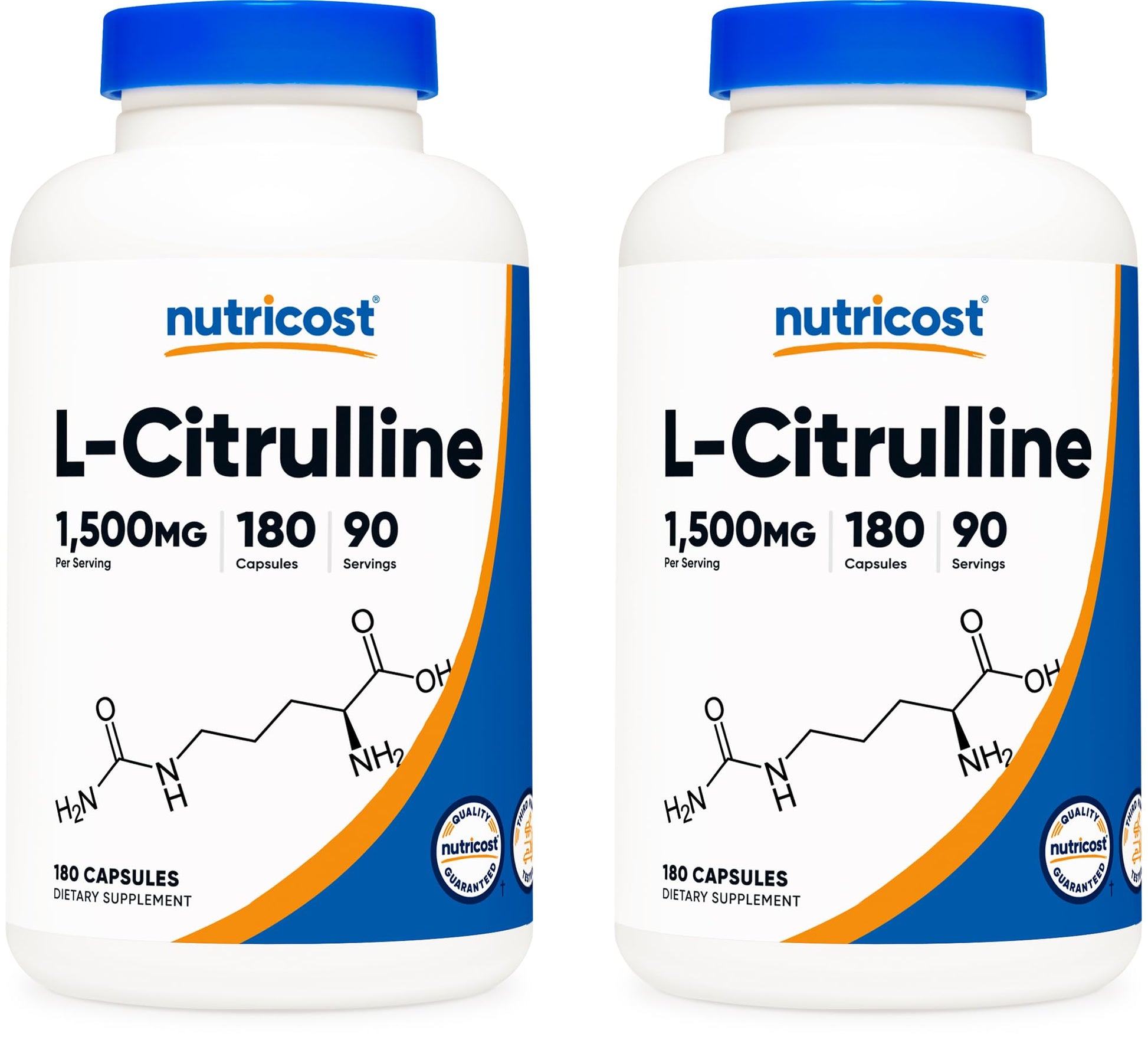Nutricost L-Citrulline 750mg, 360 Capsules (2 Bottles)