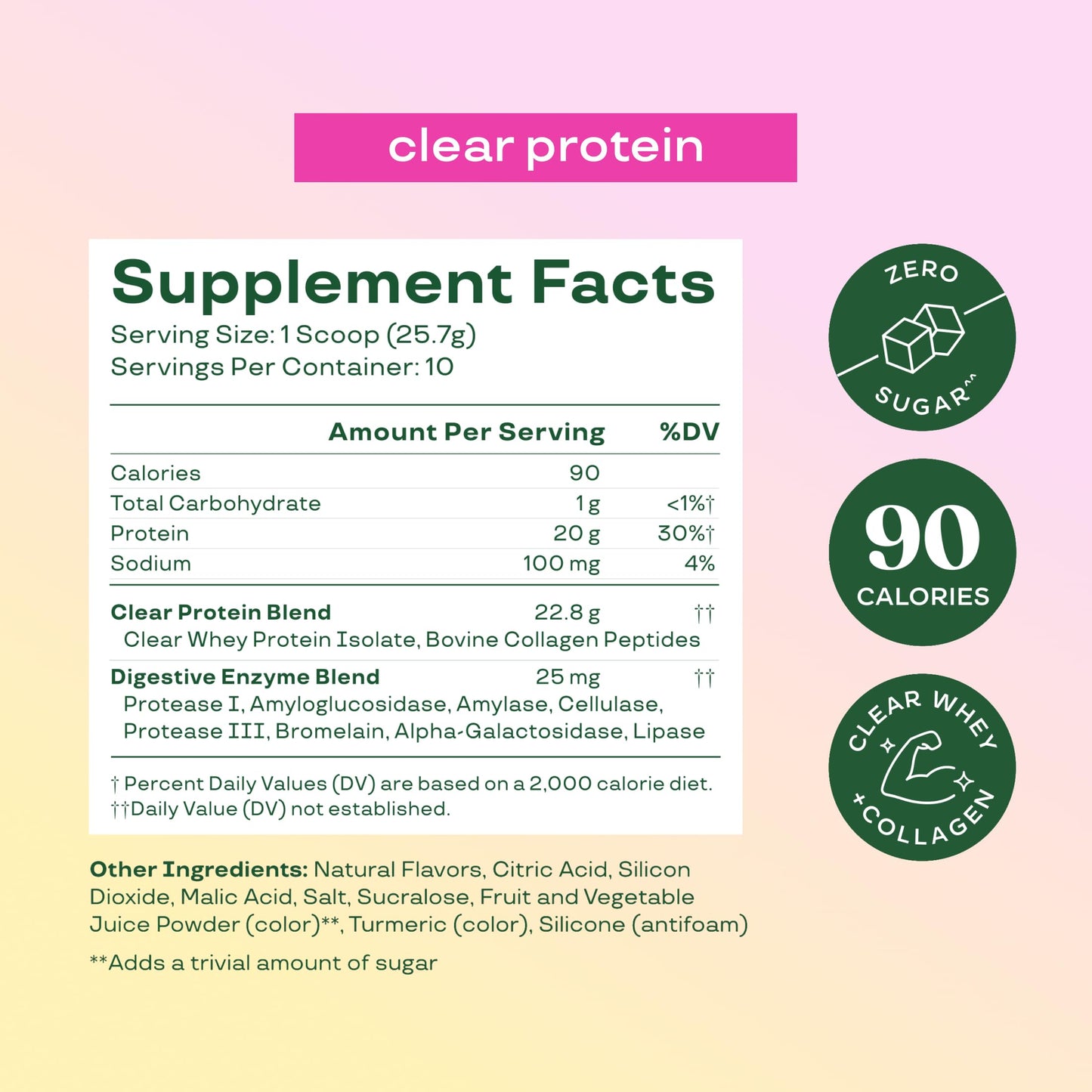 Bloom Nutrition Raspberry Lemonade Clear Protein and Mango Greens Powder Bundle