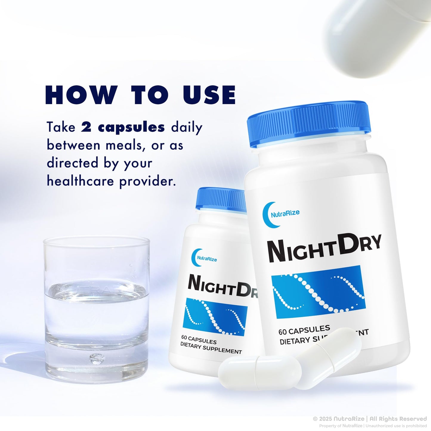 NutraRize NightDry Capsules, 120 Capsules