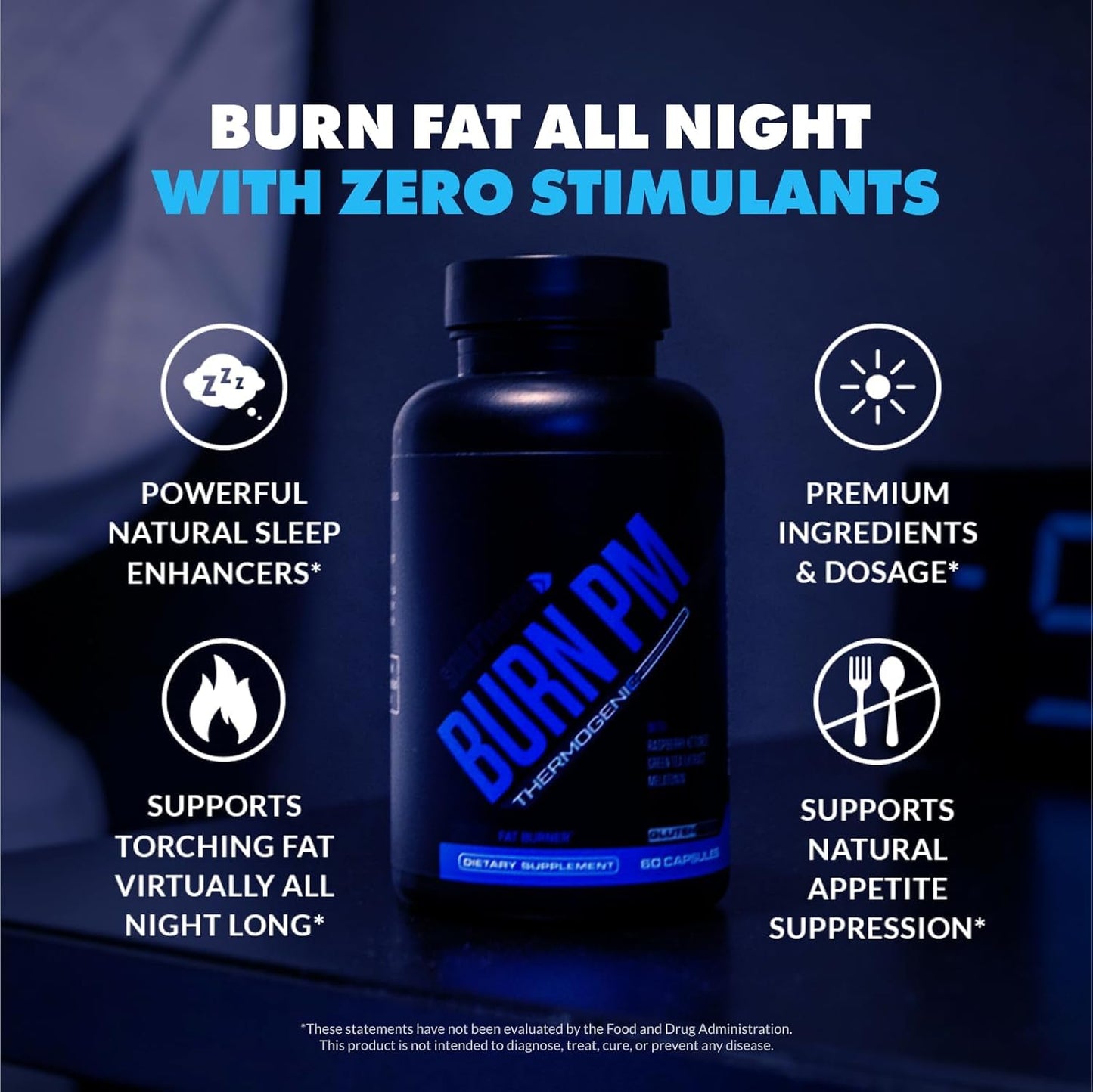 Sculpt Nation Night Time Metabolism Support with Raspberry Ketones, Green Tea Extract and Melatonin Capsules - 120 Count