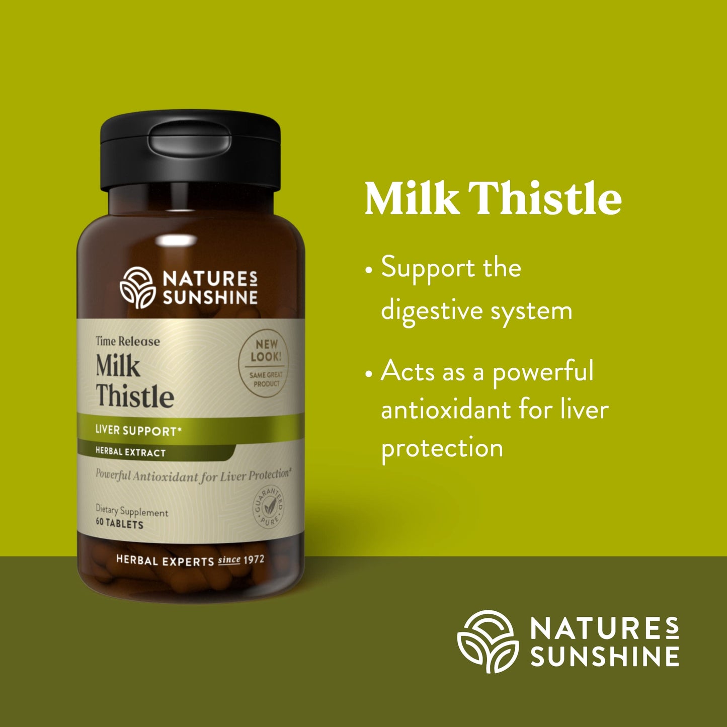 Nature's Sunshine Milk Thistle Time Release Tablets 60
