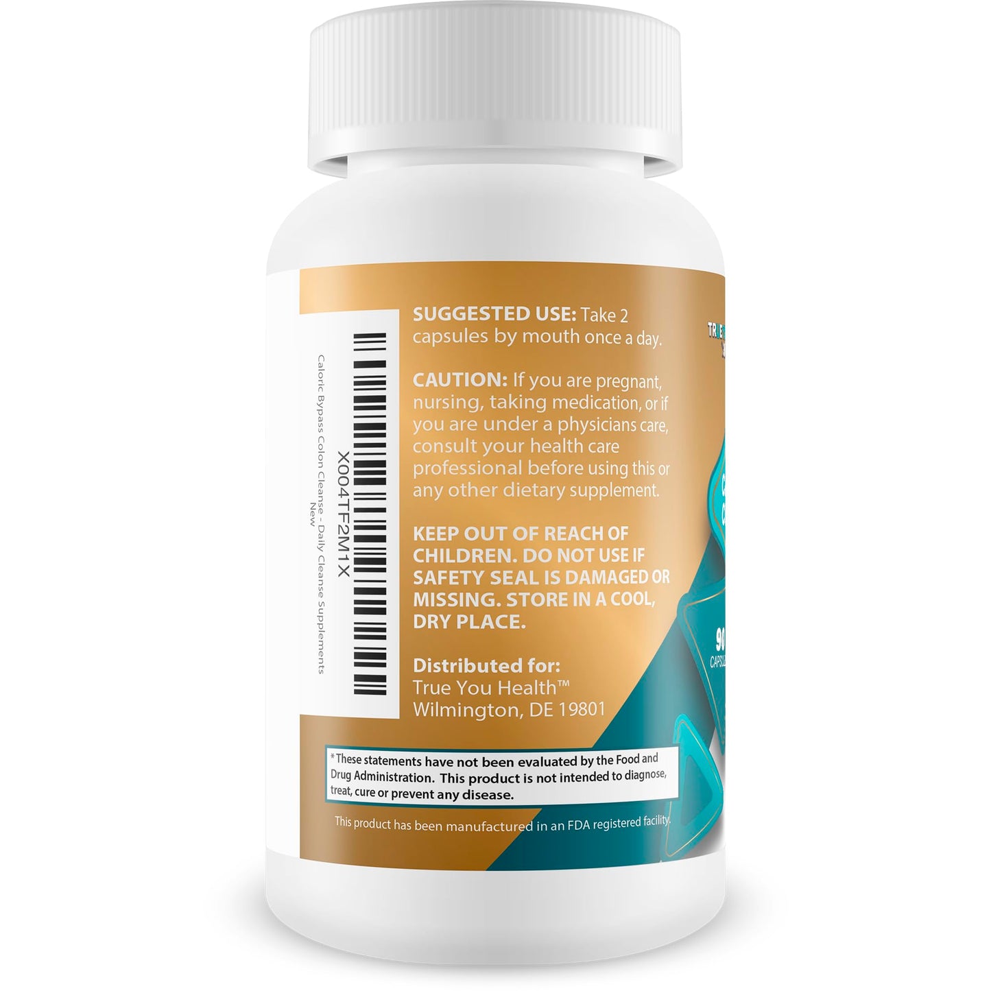 True You Health Caloric Bypass Colon Cleanse 60 Capsules